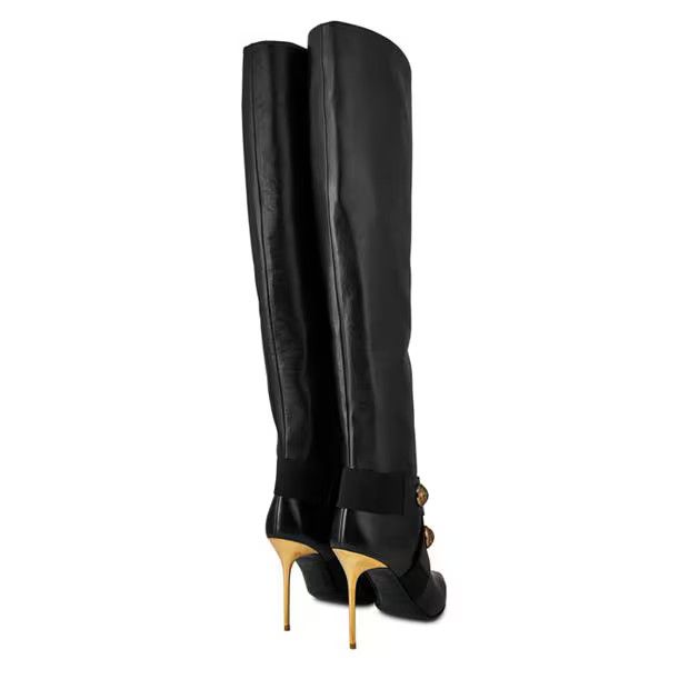 Balmain o1g2r1mq0924 Heeled Boots in Noir Size US 8 / IT 38 - 4 Thumbnail