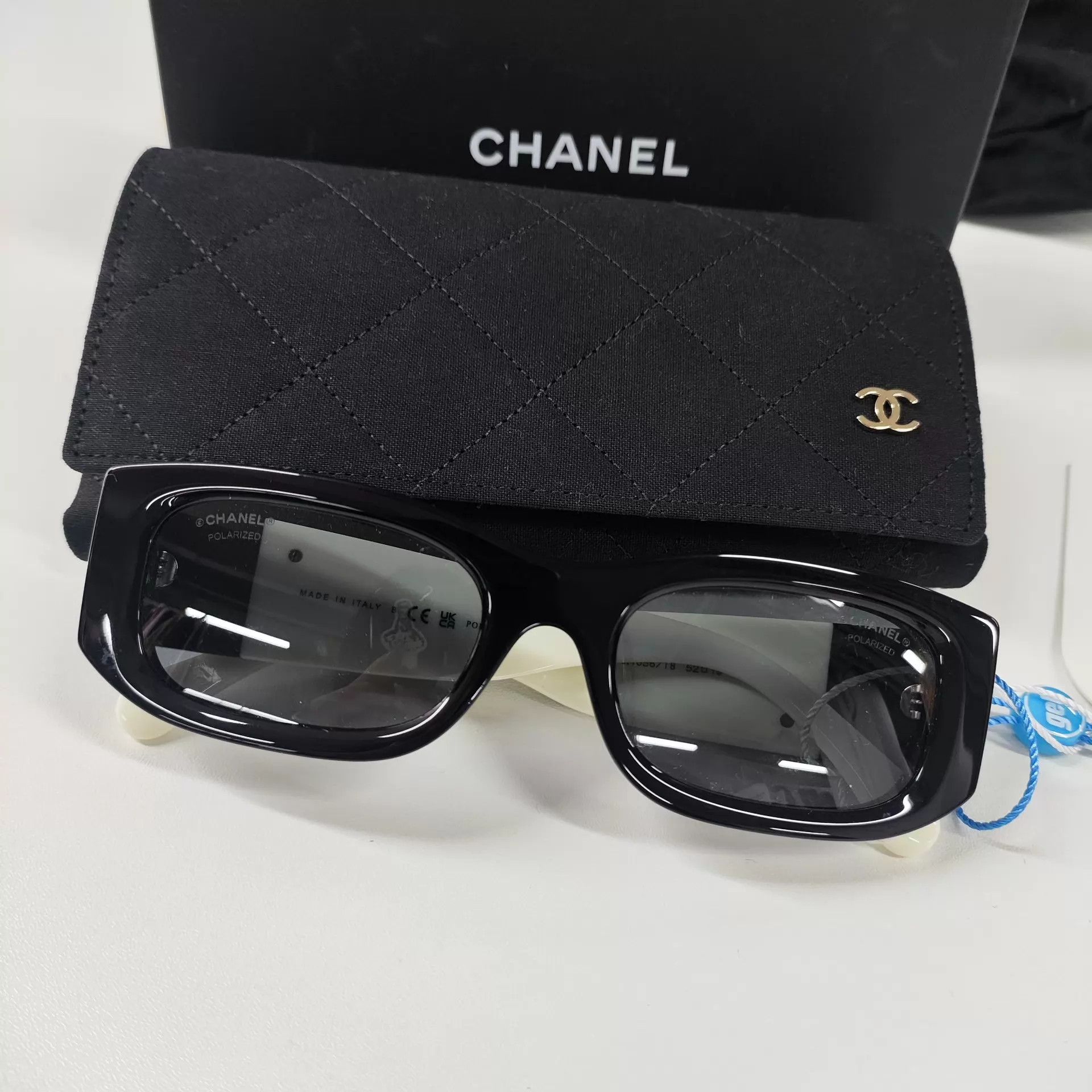 Chanel Chanel 25 Black & White Colorblock Sunglasses New Size ONE SIZE - 1 Thumbnail