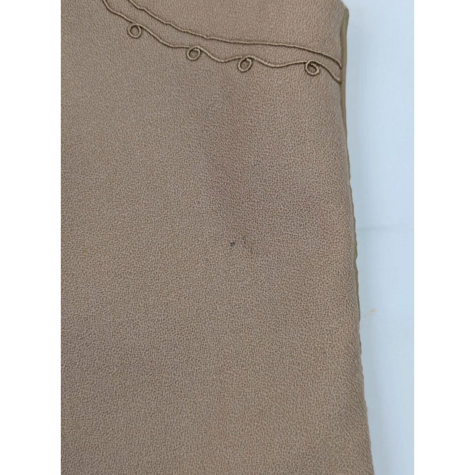 Vintage VINTAGE Stephanie Andrews Wool Soutache Embroidered Vest Lined Waistbelt Women L Vest Beige/Solid Jacket/Coat Length Short Sleeveless 100% Wool Size L / US 10 / IT 46 - 3 Thumbnail