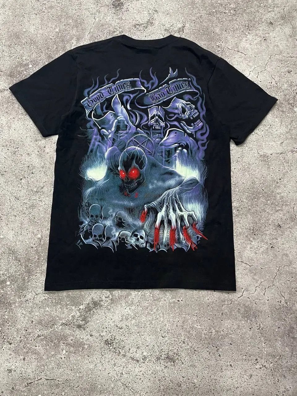 Vintage Vintage Solid Rock Good Times Bad Times T-Shirt Black Size S Size US S / EU 44-46 / 1 - 1 Thumbnail
