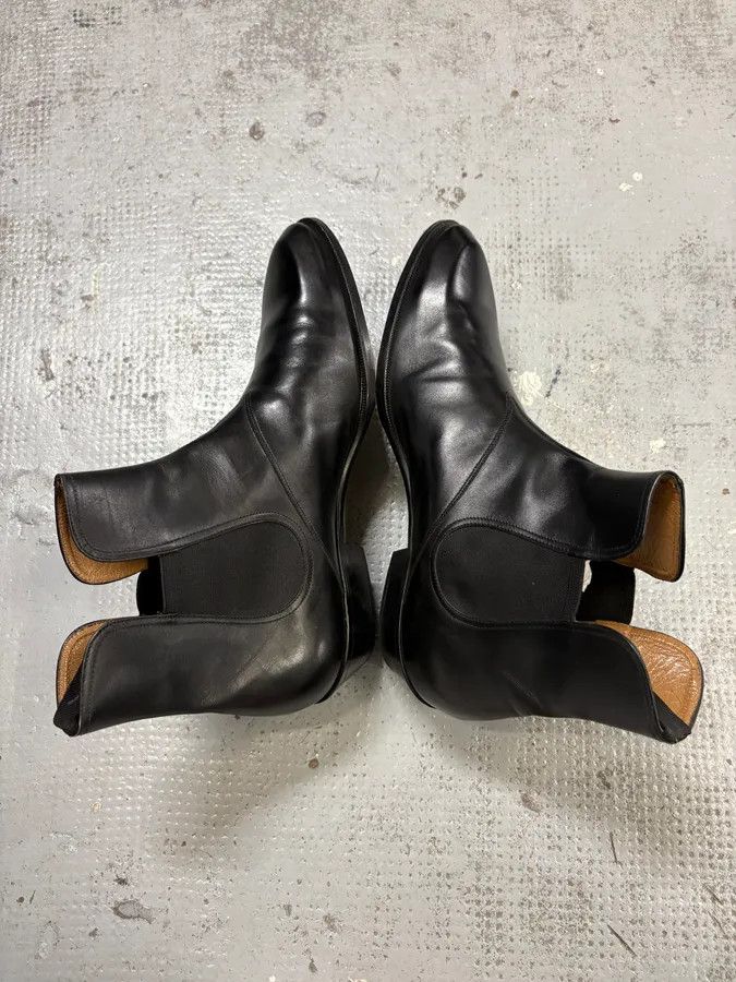 Versace Versace Black Leather Classy Chelsea Biker Boots Size US 11 / EU 44 - 4 Thumbnail