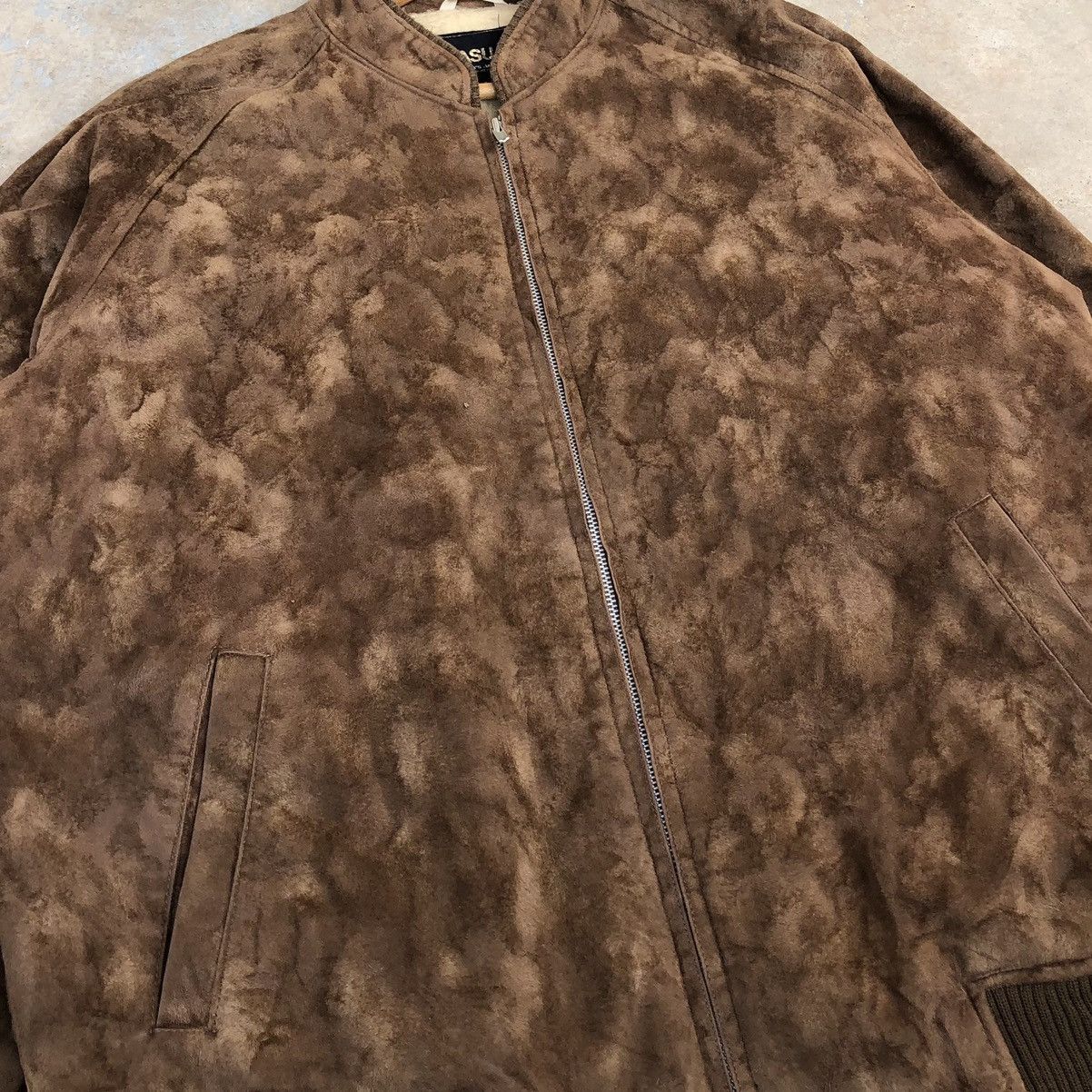 Vintage Vintage CASUAL men’s Suede Sherpa Bomber Jacket Size US L / EU 52-54 / 3 - 3 Thumbnail