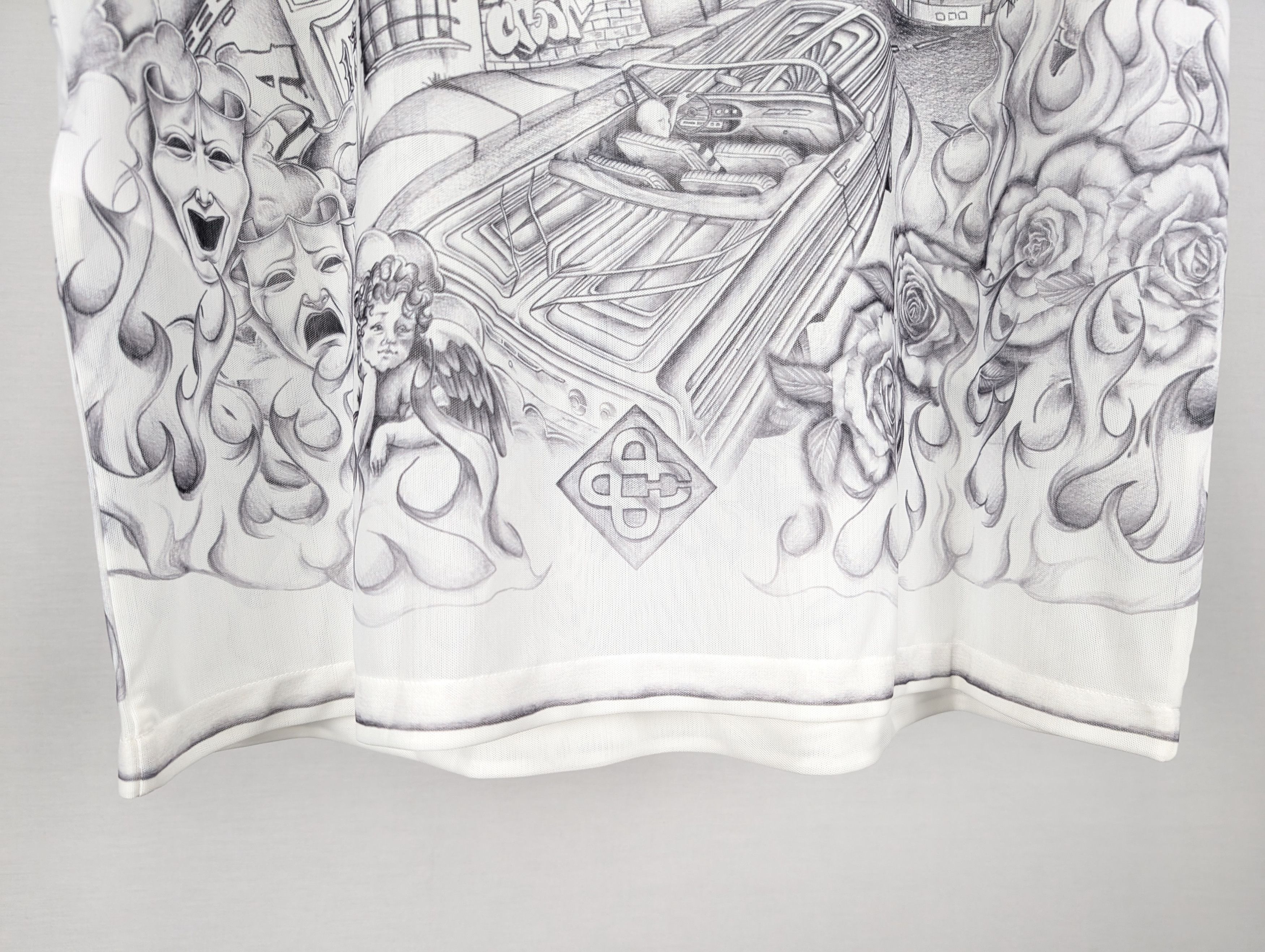 Casablanca o1rshd1 DUP / Printed Crewneck Short Sleeve Mesh Top Tattoo Size US S / EU 44-46 / 1 - 13 Thumbnail
