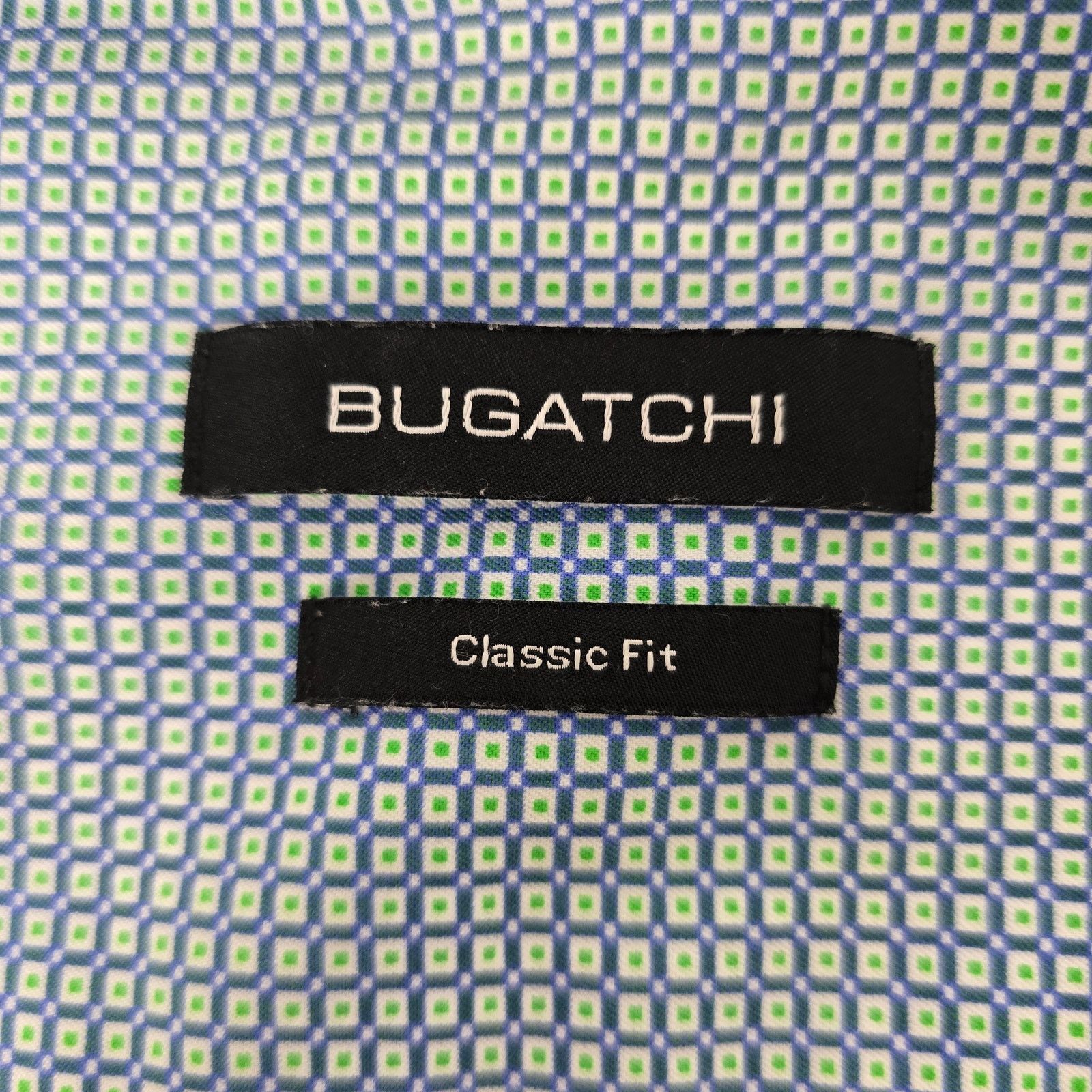 BUGATCHI BUGATCHI Comfort Stretch Shirt 2X Geo Print Floral Flip Cuff Size US XXL / EU 58 / 5 - 11 Thumbnail