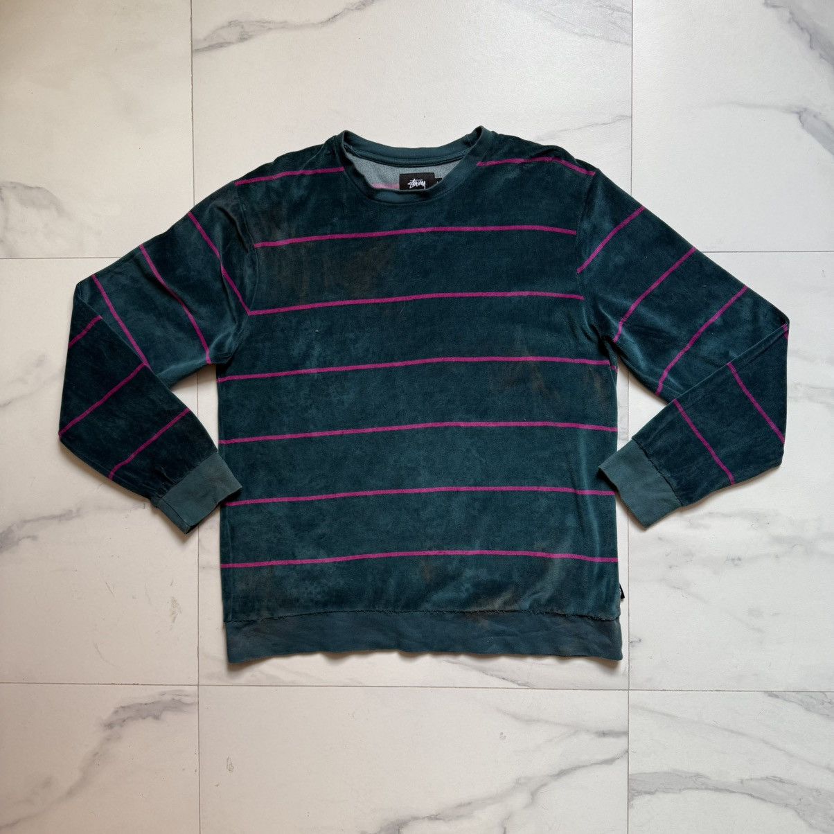 Stussy × Vintage Vintage Y2K Stüssy Velvet T-Shirt Size US L / EU 52-54 / 3 - 2 Thumbnail