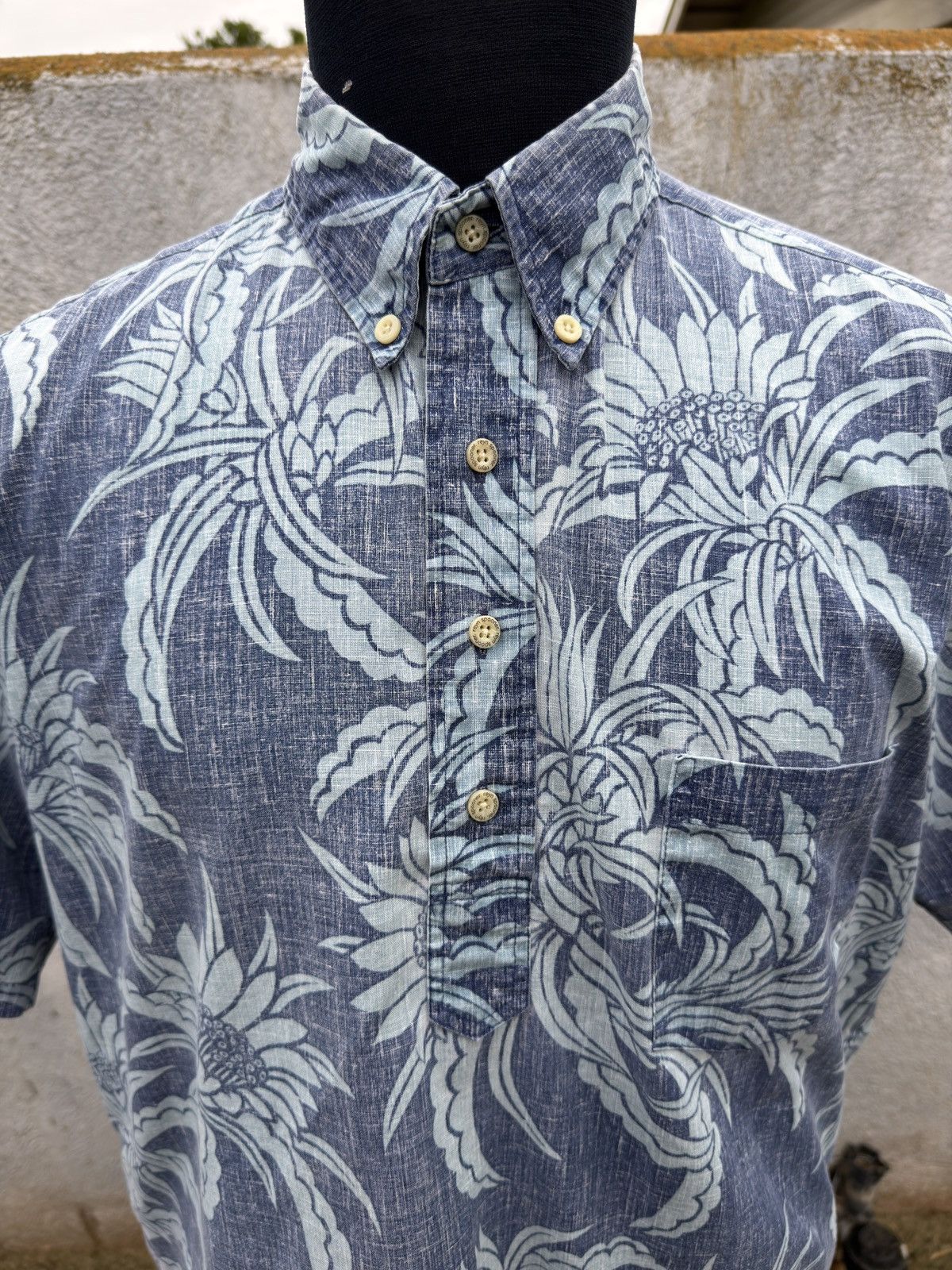 Reyn Spooner PreOwned Reyn Spooner Blue/Green Hawaiian Print Men's M Size US M / EU 48-50 / 2 - 3 Thumbnail