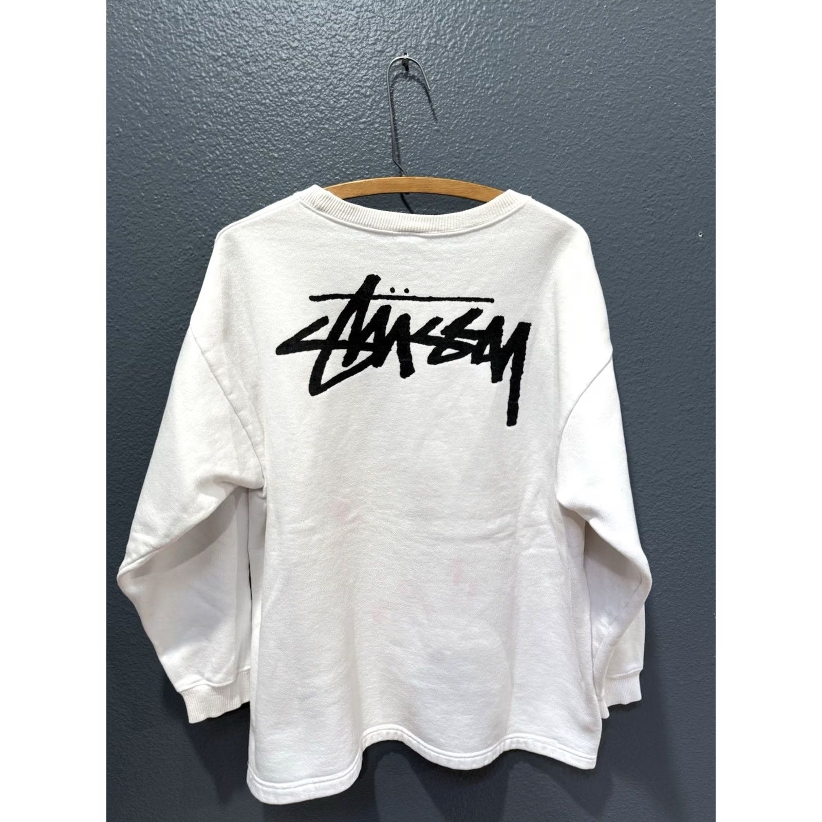 Vintage VINTAGE Stussy Sweatshirt 80s White Men XL Irie Vibrations International Pullover Boys/Mens? Size US XL / EU 56 / 4 - 6 Thumbnail