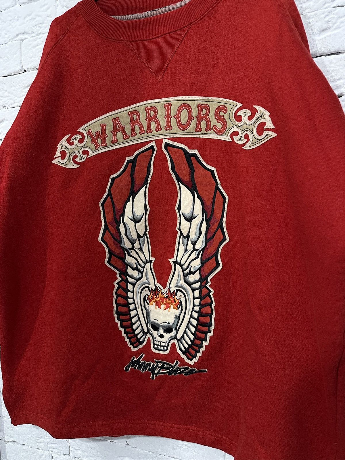 Other Vintage Johnny Blaze Warriors Sweatshirt XL Red Rare 90s Size US XL / EU 56 / 4 - 12 Thumbnail