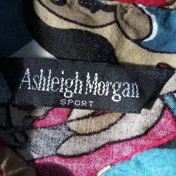 Vintage Vintage Ashleigh Morgan Cubist Geometric Button Shirt Size M / US 6-8 / IT 42-44 - 3 Thumbnail