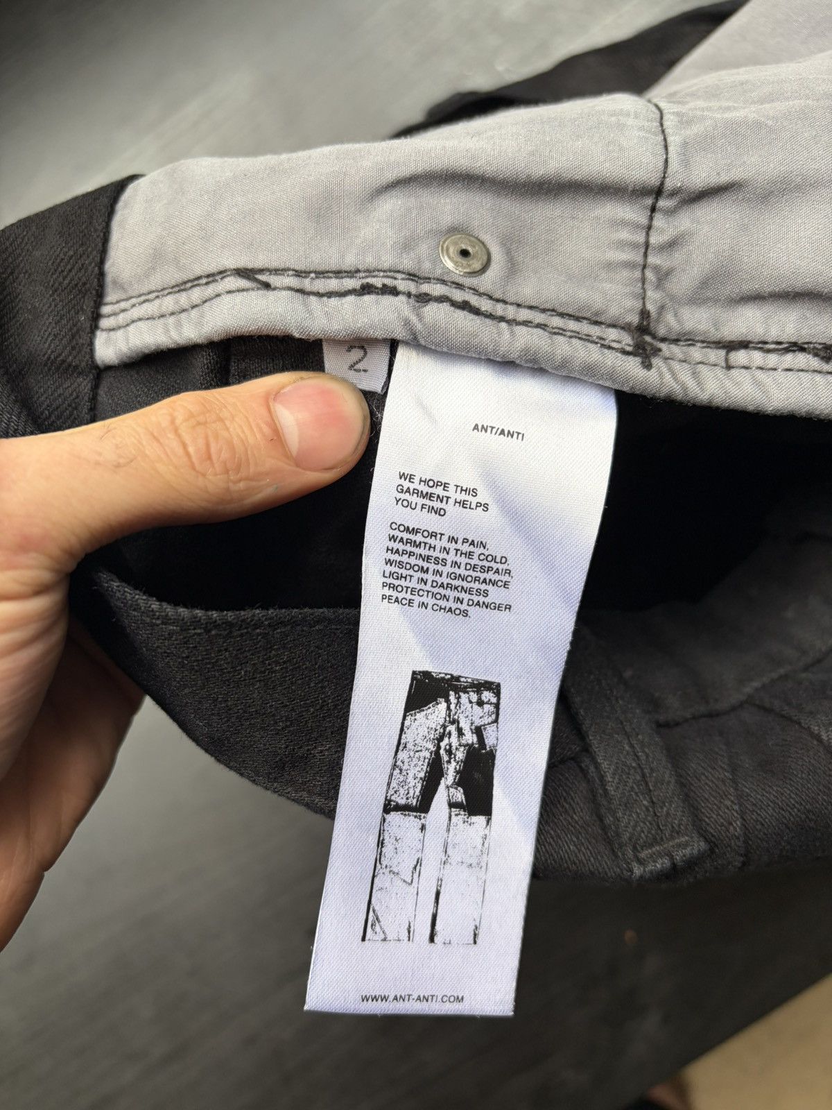 Undercover ANT/ANTI Bootcut Scrap Denim / Black Overdye Size US 31 - 6 Thumbnail