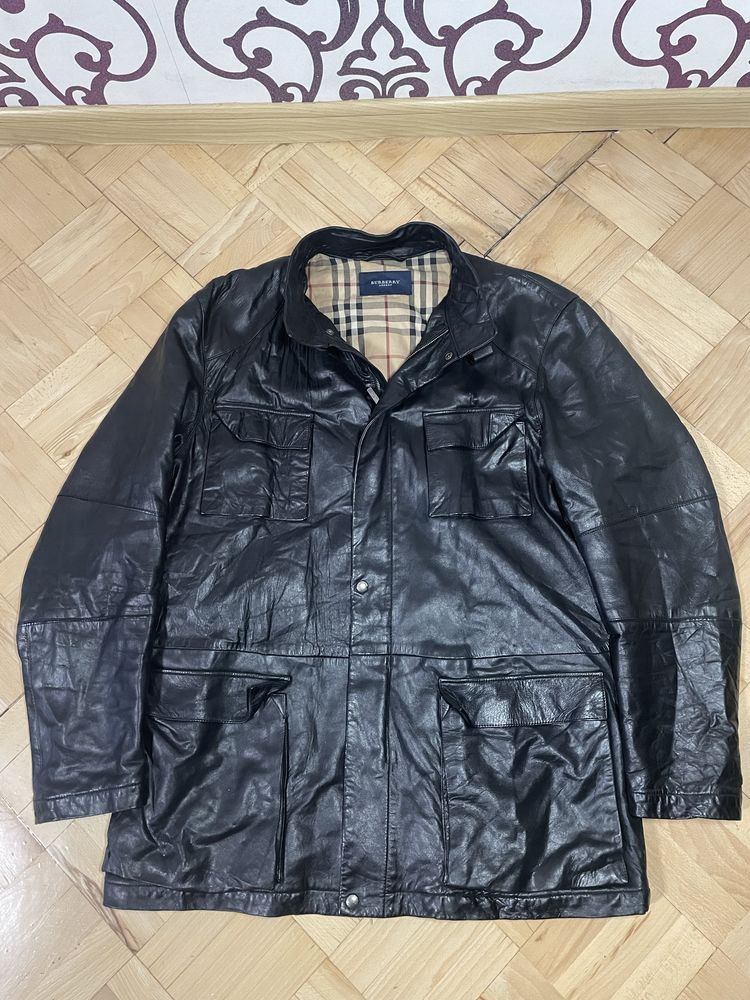Burberry Vintage Burberry Leather Jacket Size US L / EU 52-54 / 3 - 1 Thumbnail
