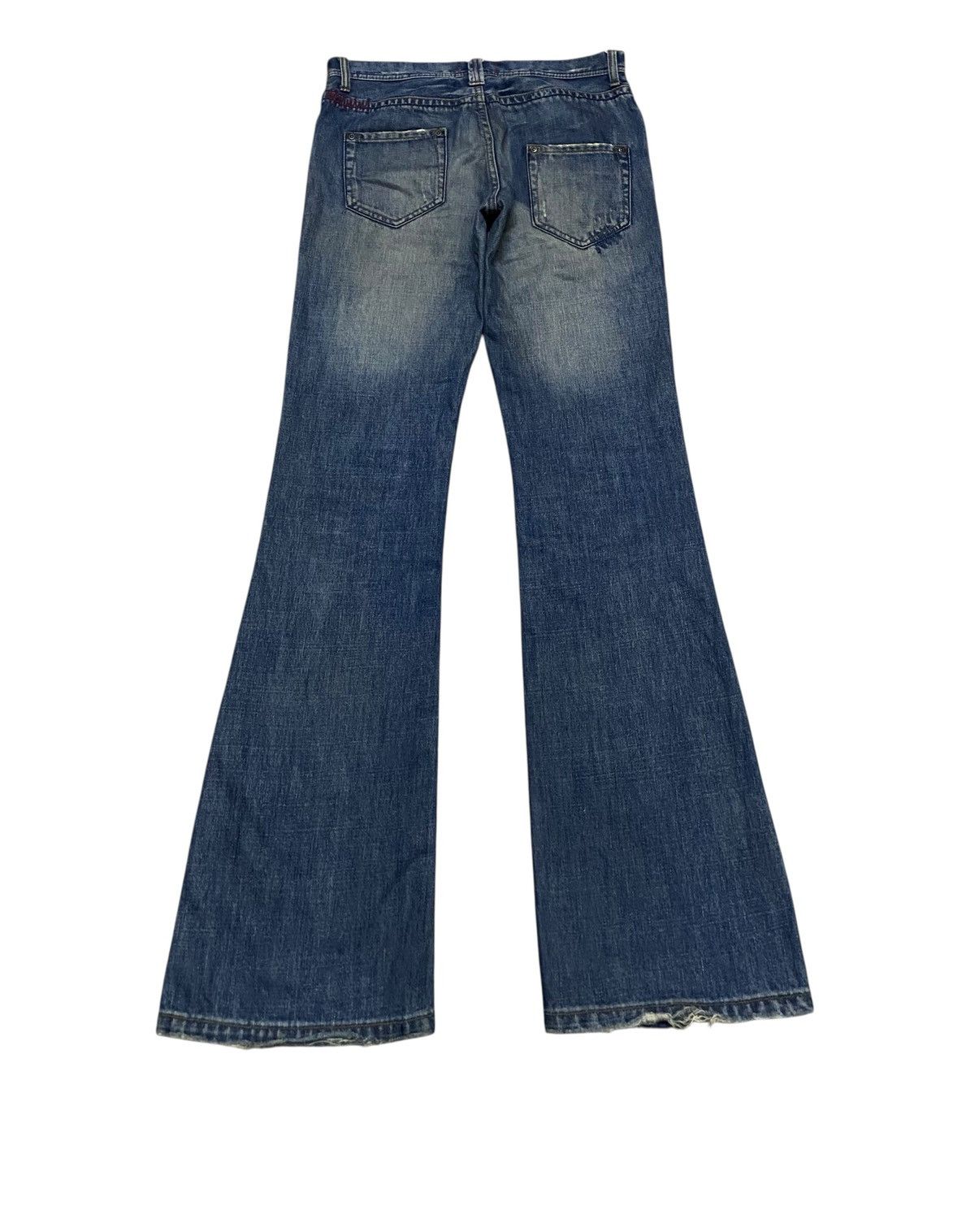 14th Addiction Very Rare Vintage Brand La:Rl Flared Patchwork Jeans 2000s Size US 31 - 2 Thumbnail