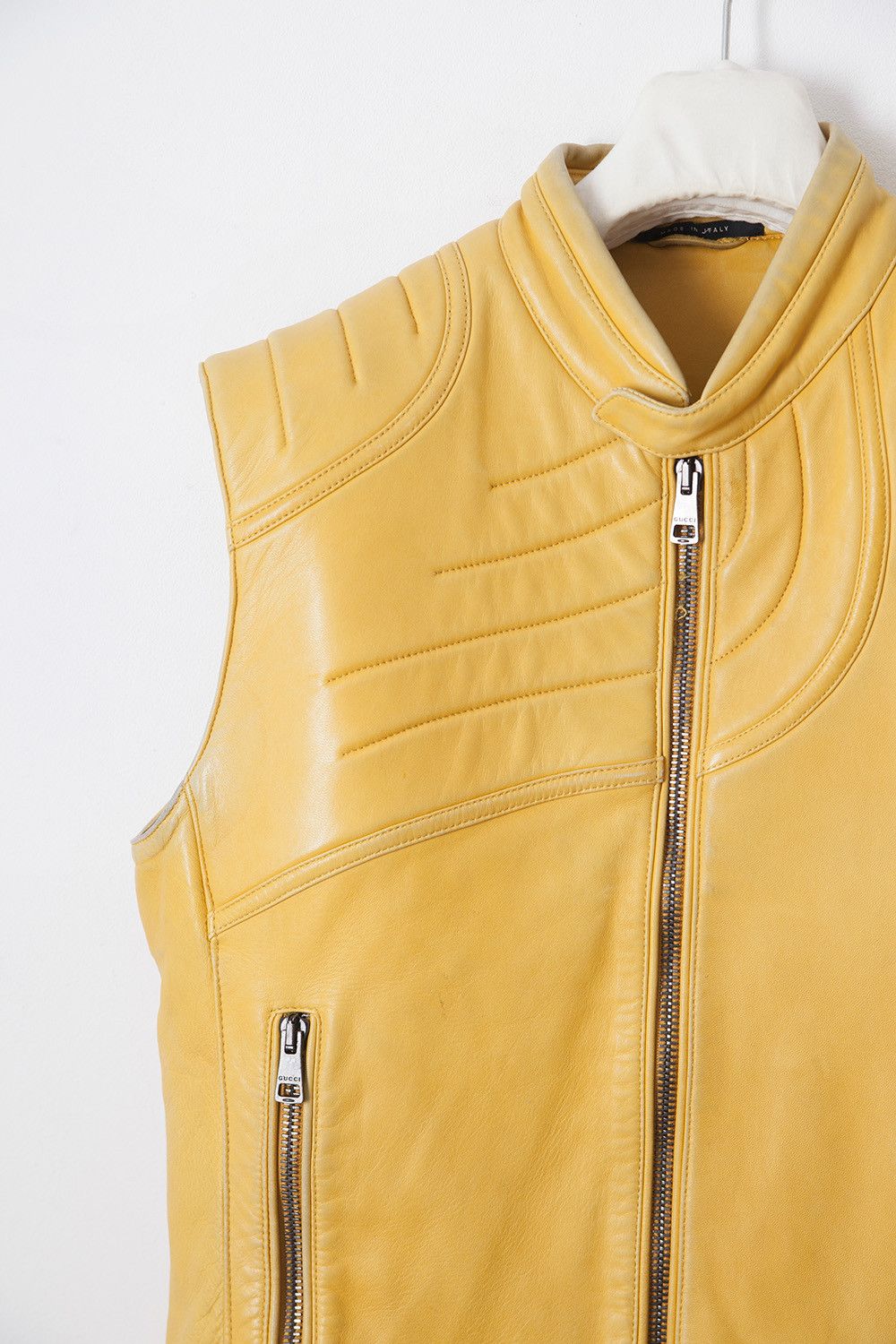 Gucci AW00 yellow leather jacket Size US L / EU 52-54 / 3 - 2 Thumbnail