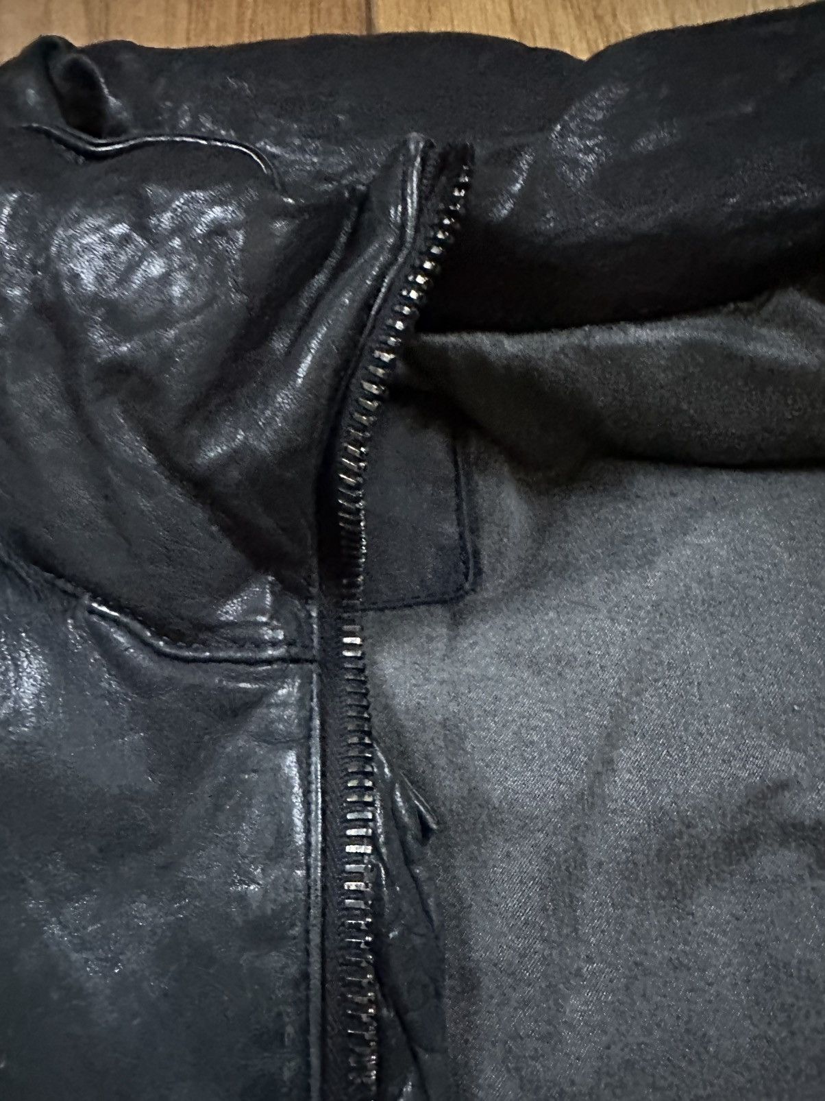 Isamu Katayama Backlash Metallic Navy Leather Down Vest JP 2 Fits US S Size US S / EU 44-46 / 1 - 12 Thumbnail