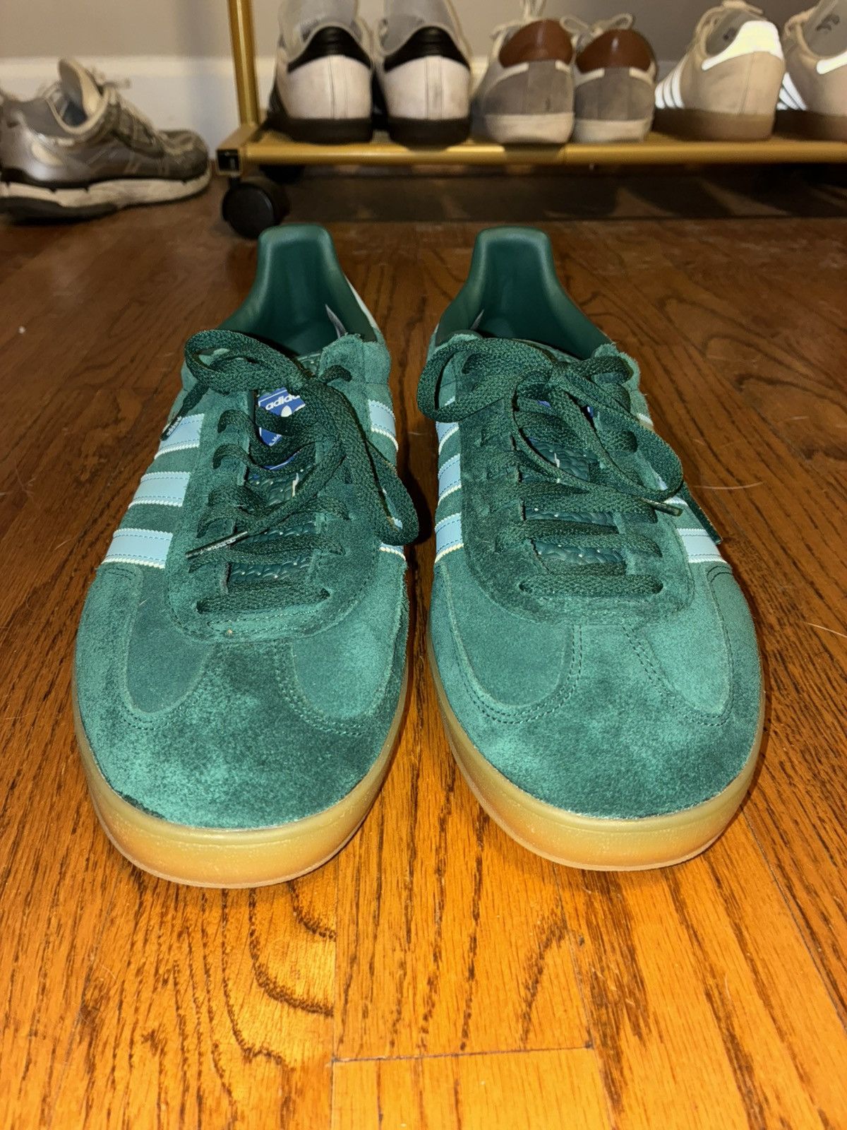 Adidas RARE Adidas Gazelle “Collegiate Green Hazy Sky” Size US 11 / EU 44 - 3 Thumbnail