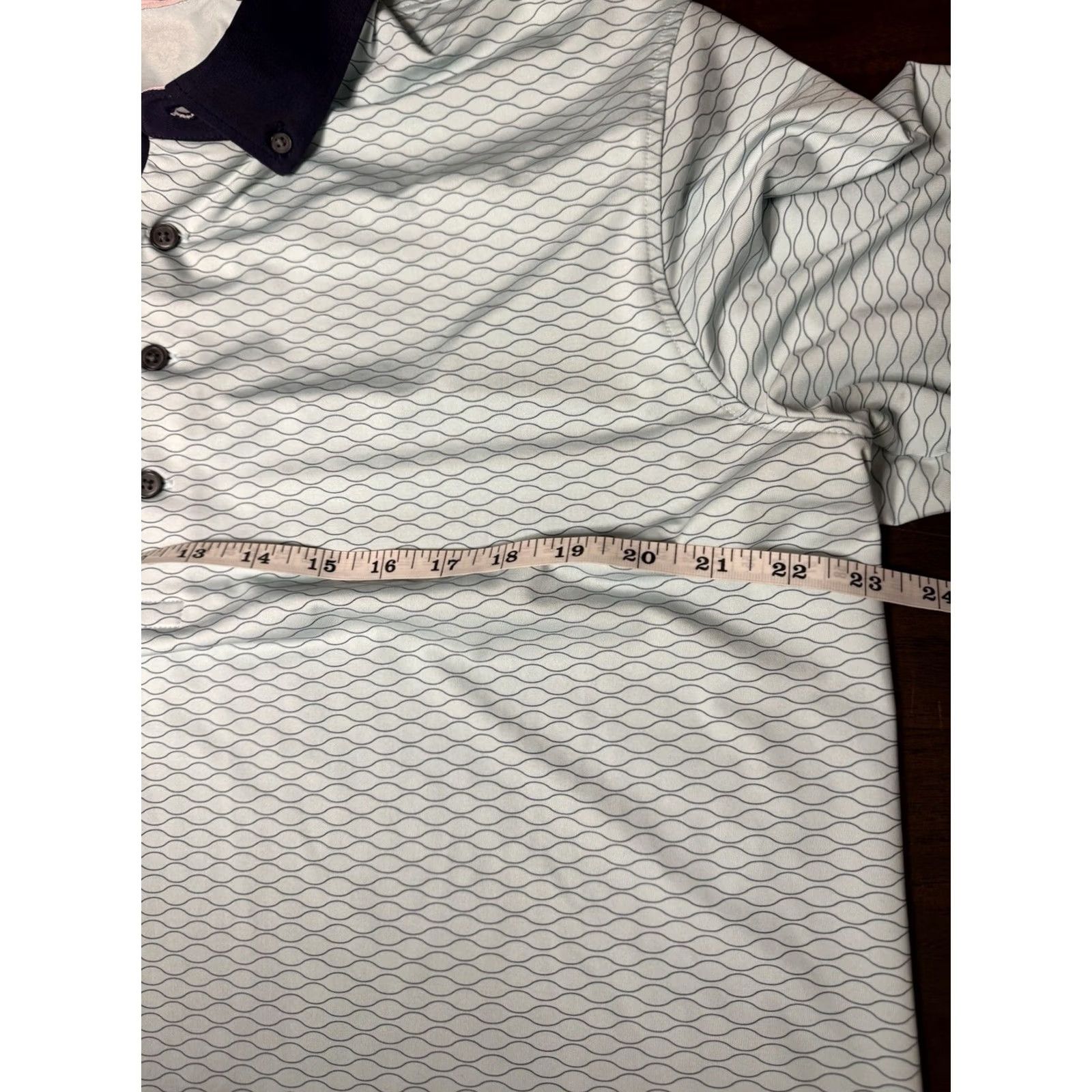Vintage Greyson Polo Shirt Golf Blue Geometric Patterned Large Mens Shirt Size US L / EU 52-54 / 3 - 4 Thumbnail