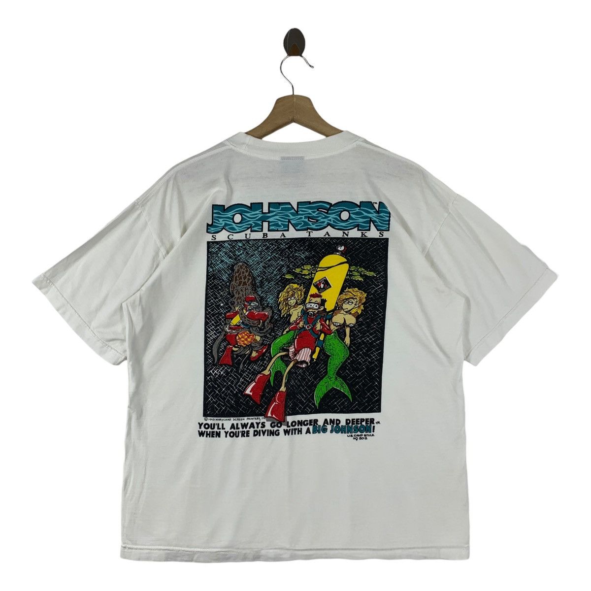 Vintage BIG JOHNSON Scuba surfing tee