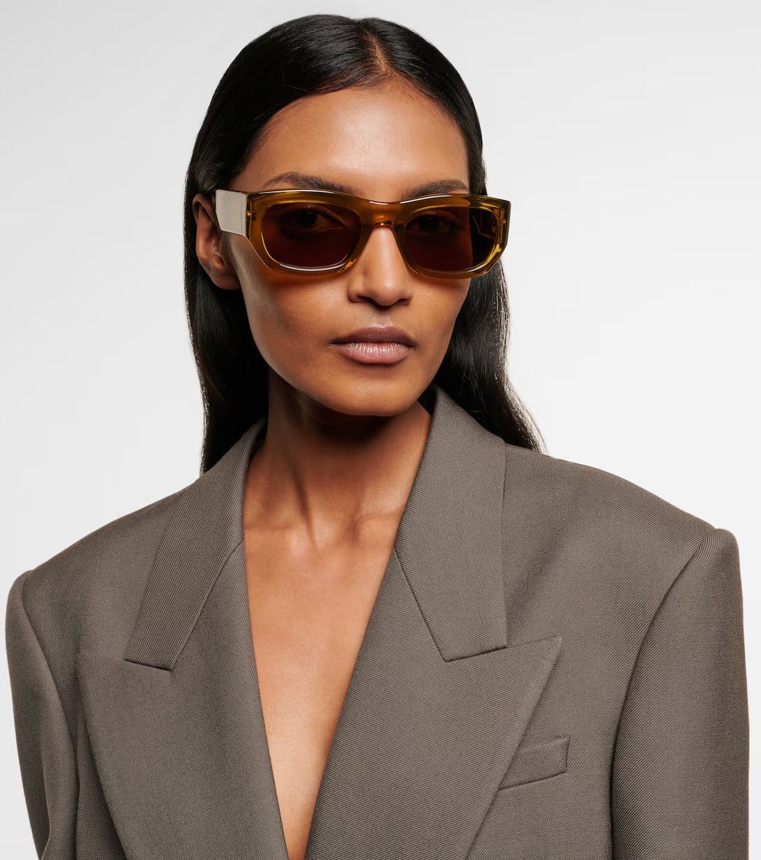 Yves Saint Laurent NEW Saint Laurent SL713 003 Rectangle Unisex Sunglasses Size ONE SIZE - 10 Thumbnail
