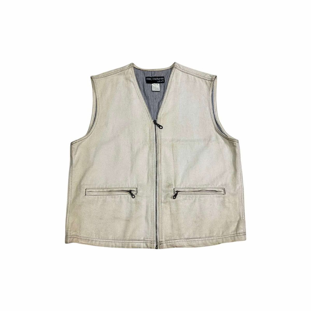 Marc Buchanan × Pelle Pelle 🔥Vintage Marc Buchanan Pelle Pelle Vest Canvas Big Logo Size US L / EU 52-54 / 3 - 3 Thumbnail