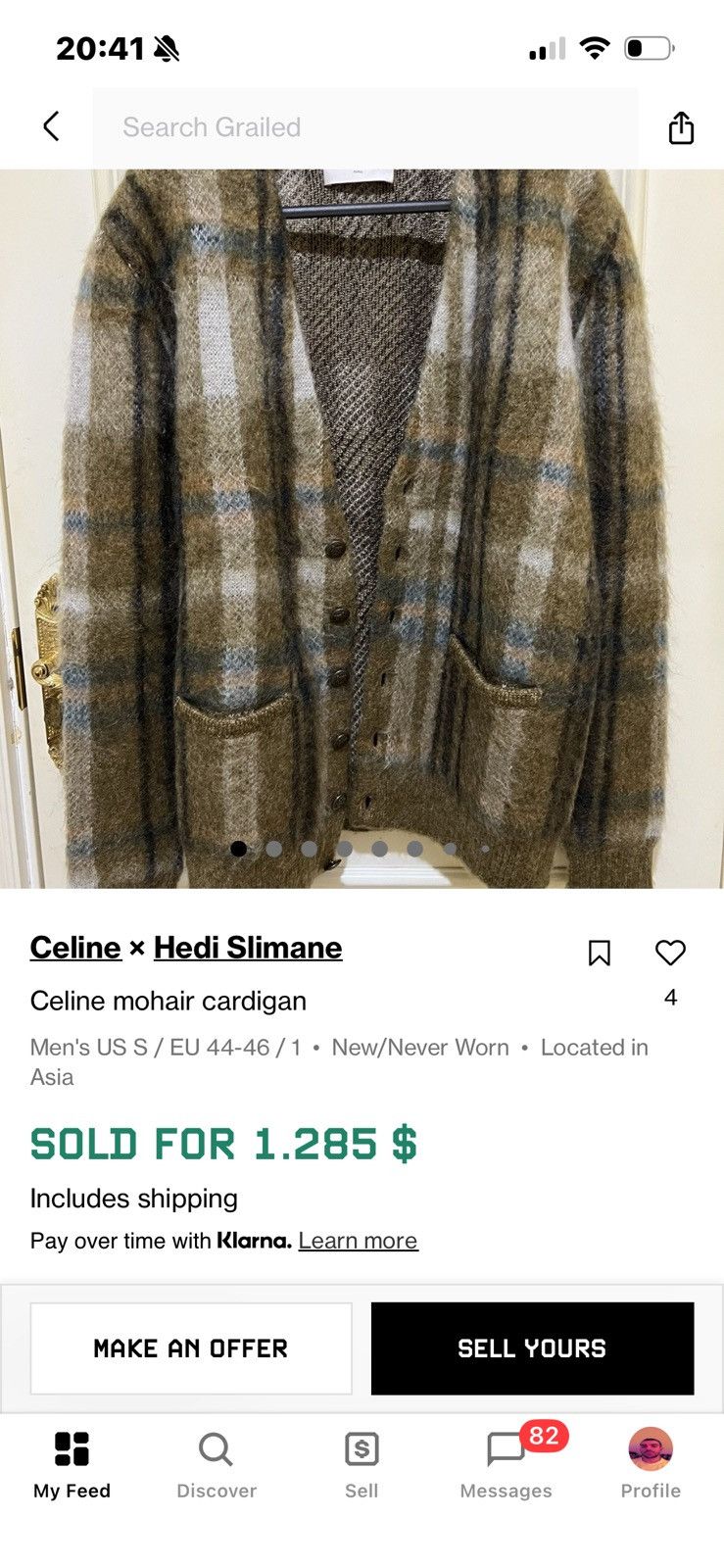 Celine FW20 Grounge Mohair Cardigan Size US M / EU 48-50 / 2 - 4 Thumbnail