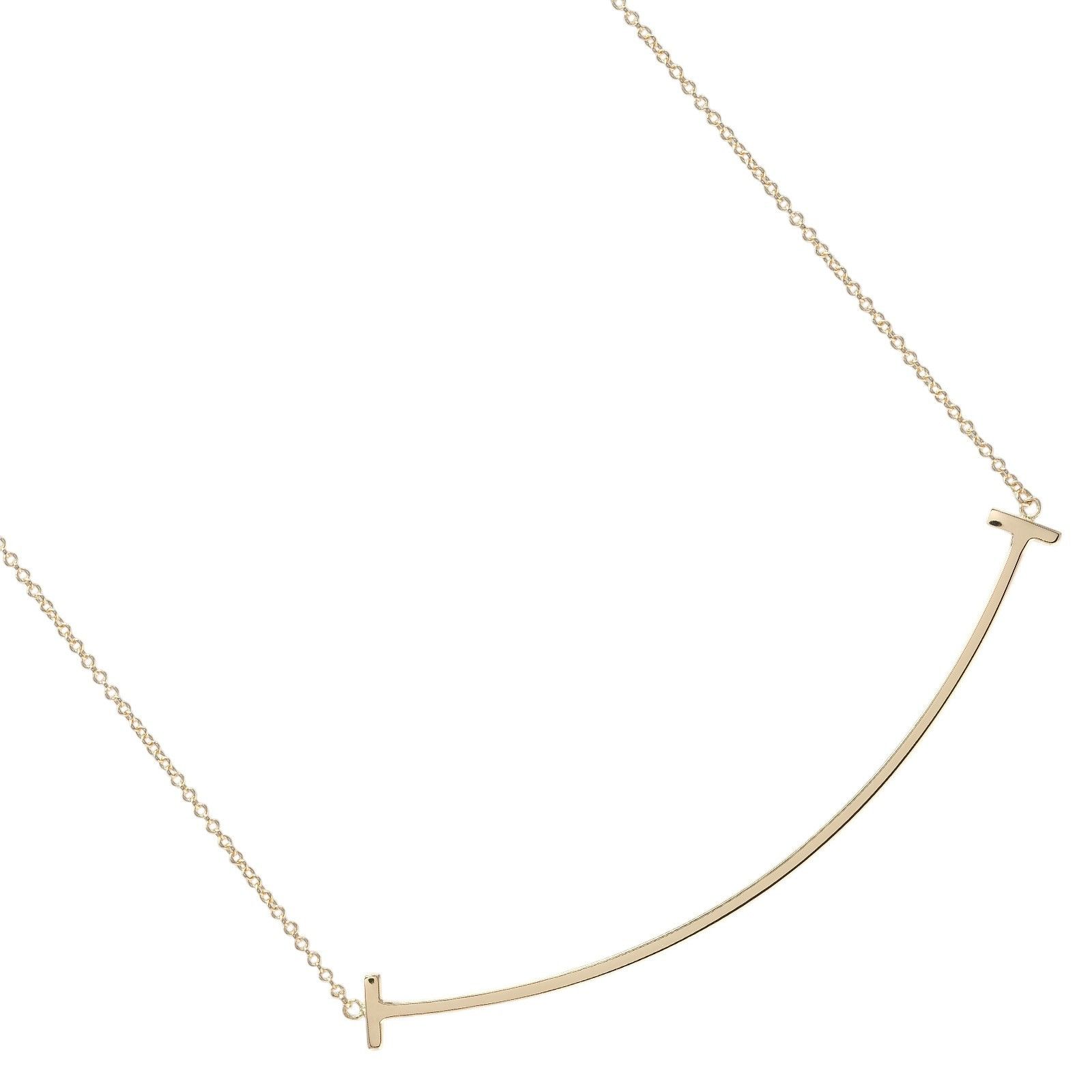 Tiffany & Co. Tiffany & Co. Tiffany & Co. T Smile Au750 Necklace Precious Metal Necklace DUTY FREE for USA Size ONE SIZE - 1 Thumbnail