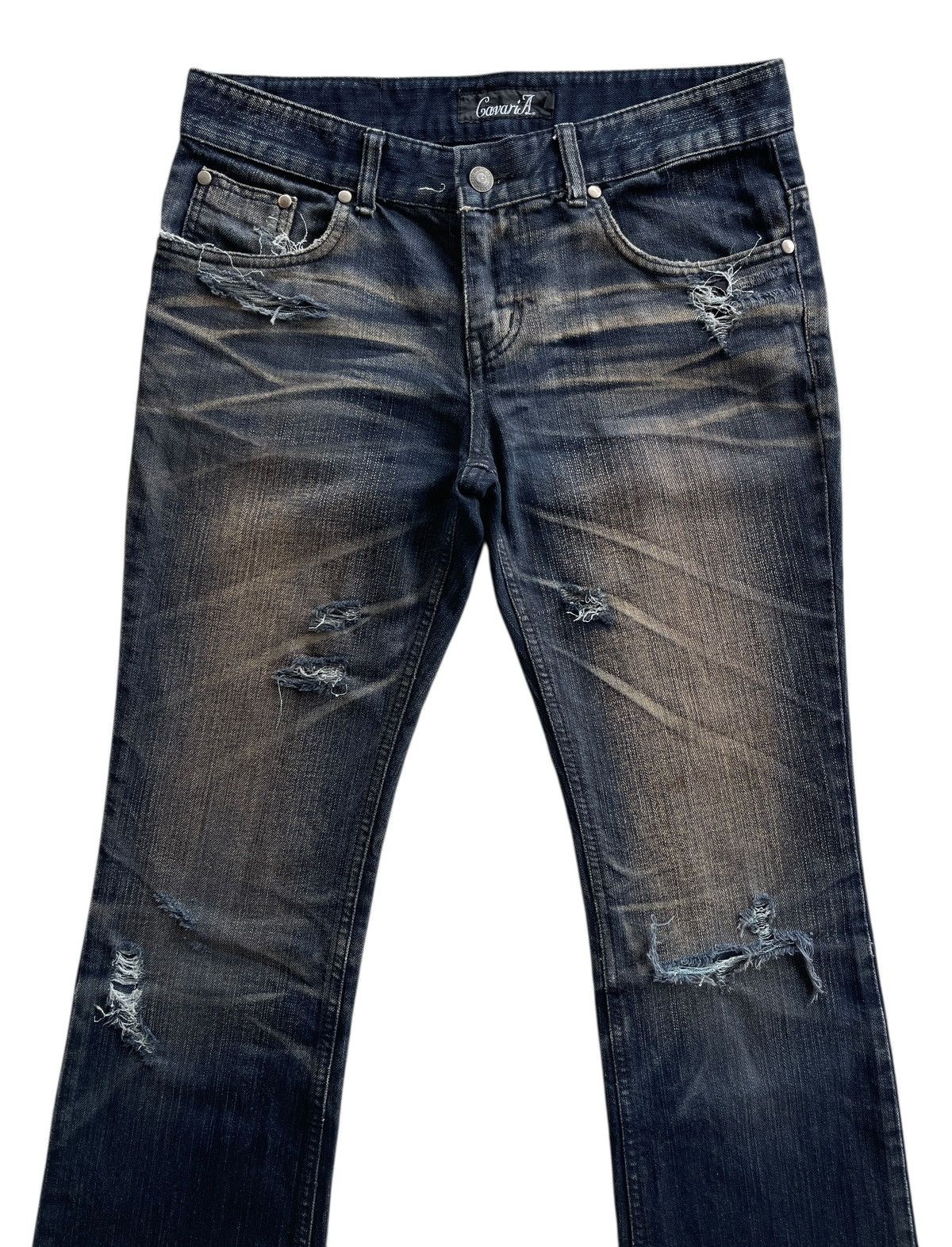 Japanese Brand CavariA Distressed Flare Denim Size US 30 / EU 46 - 5 Thumbnail