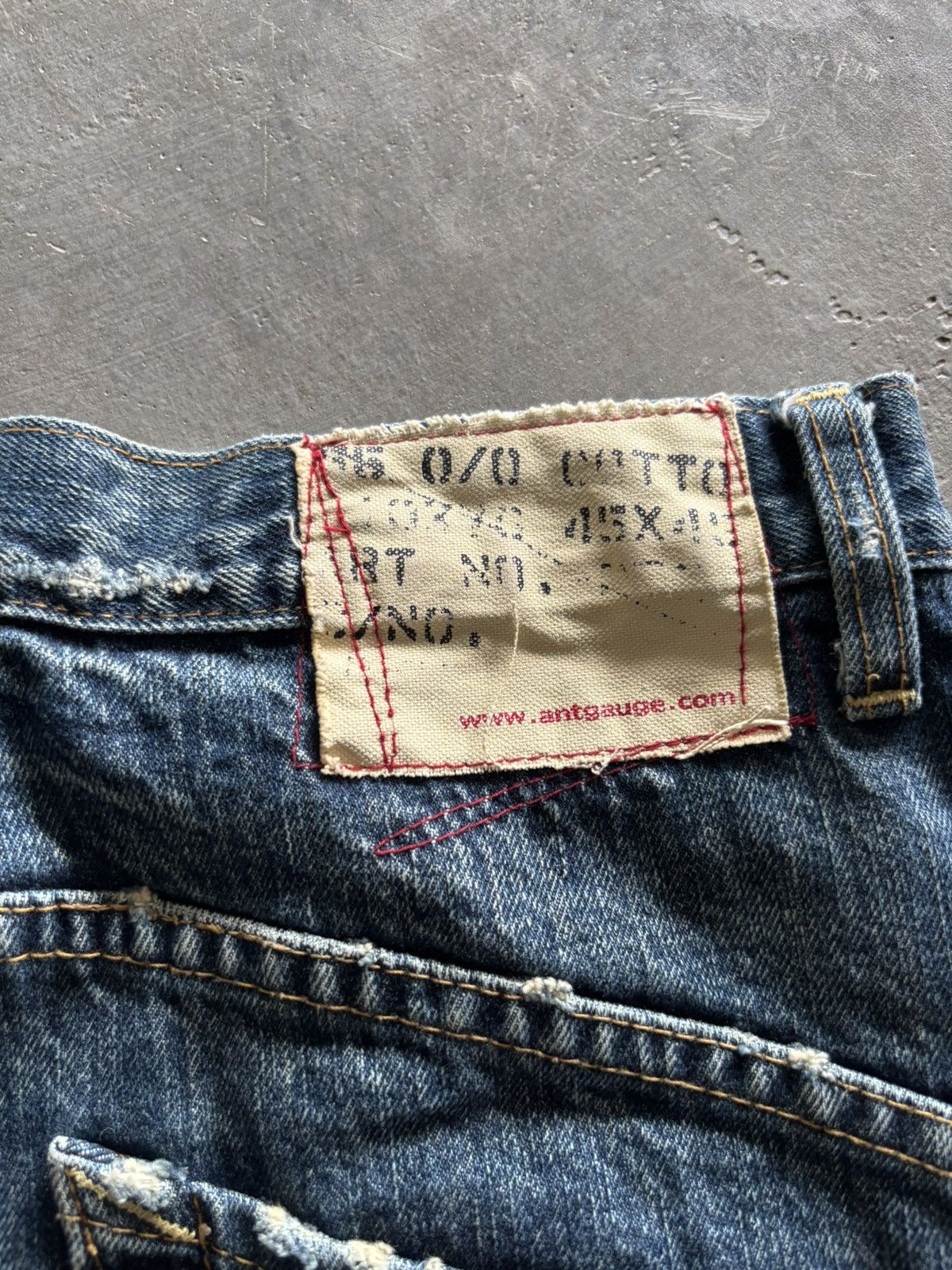 20471120 × Japanese Brand distressed Antgauge sashiko boro side pocket punk cross Size US 31 - 15 Thumbnail