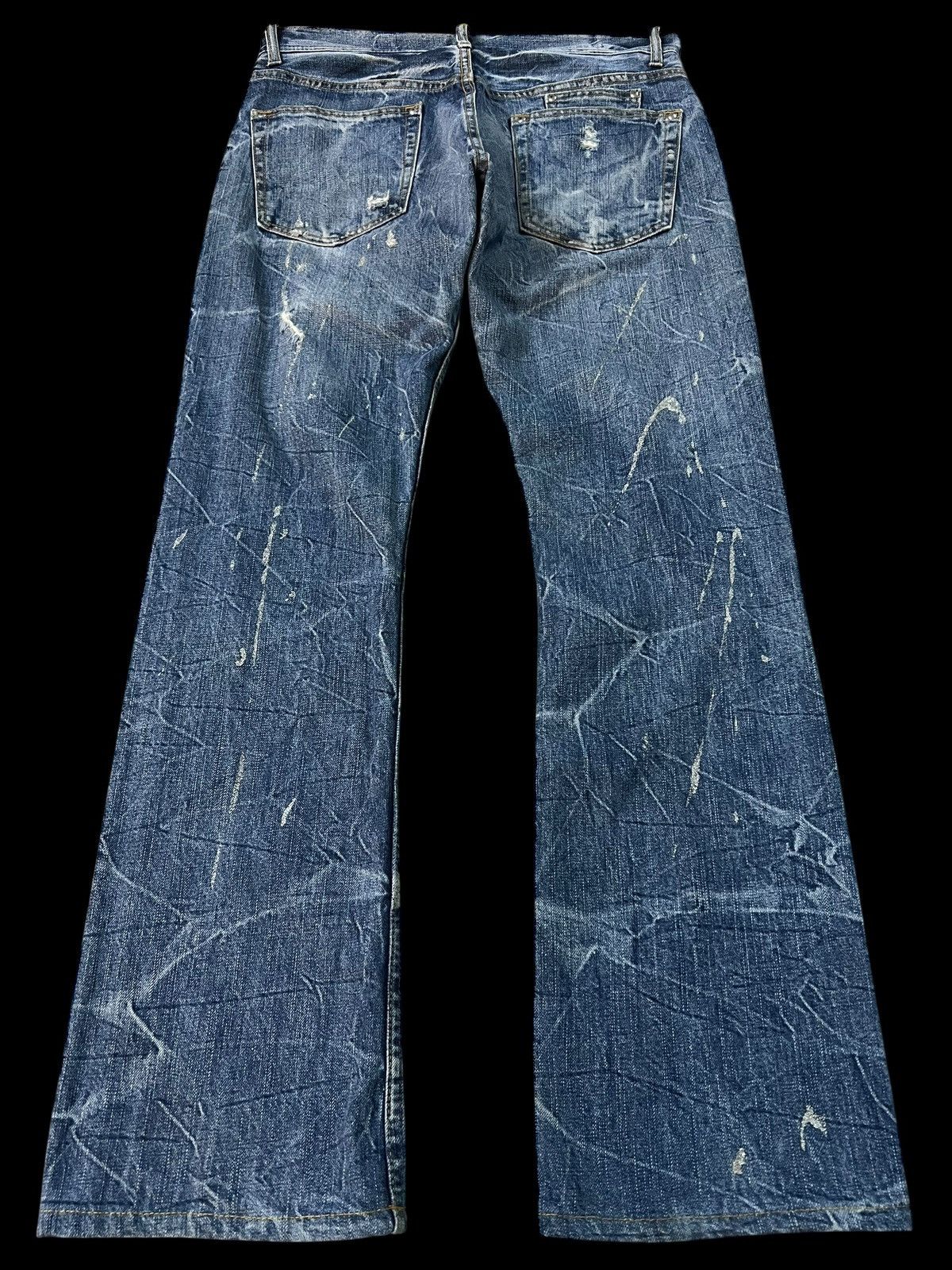 Japanese Brand 💥Flare💥Japanese Unbrand Distressed Jean Size US 31 - 2 Thumbnail