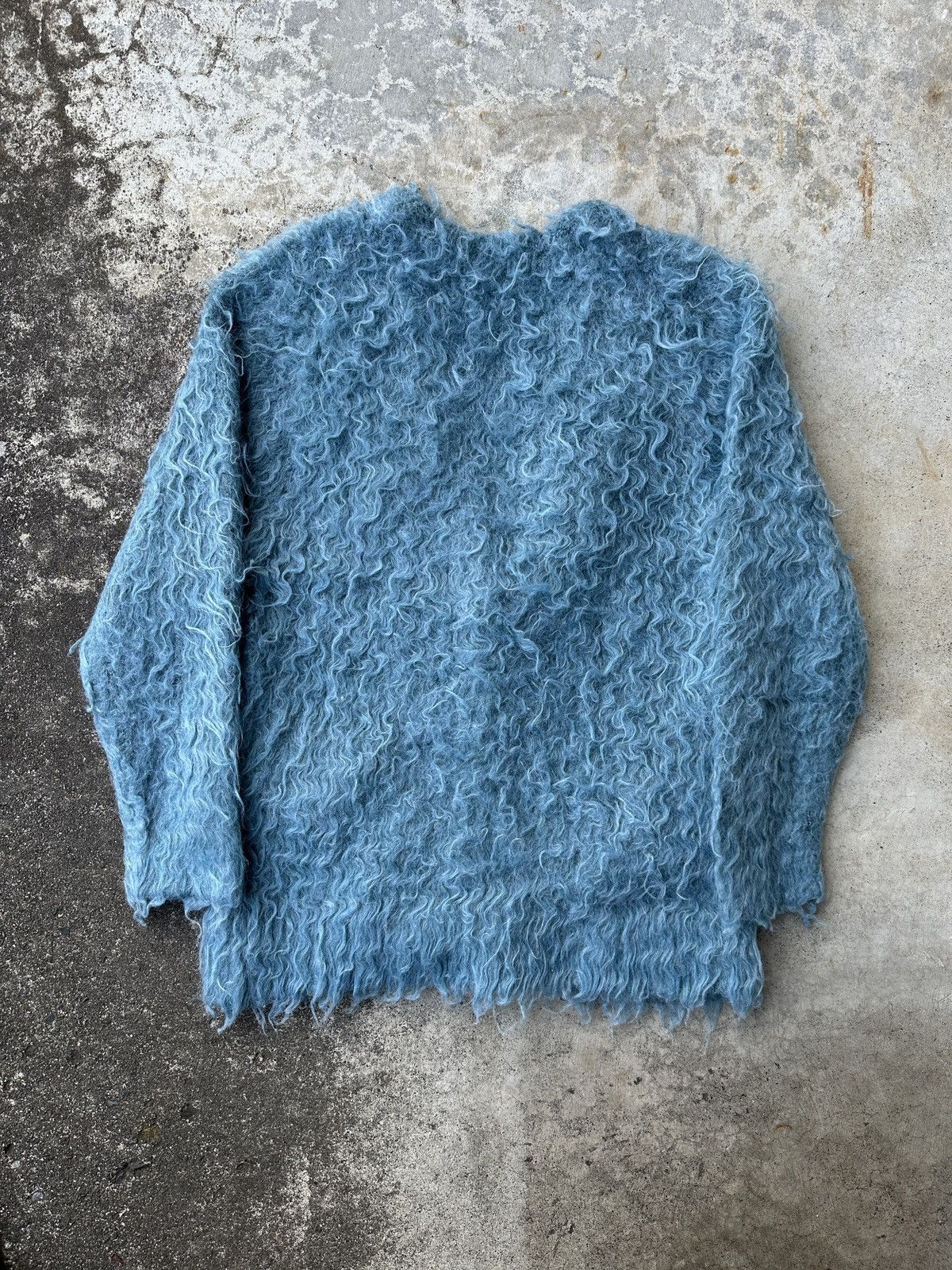 Japanese Brand Shaggy Public Tokyo Fur Mohair curly monster kurt cardigan Size US L / EU 52-54 / 3 - 2 Thumbnail