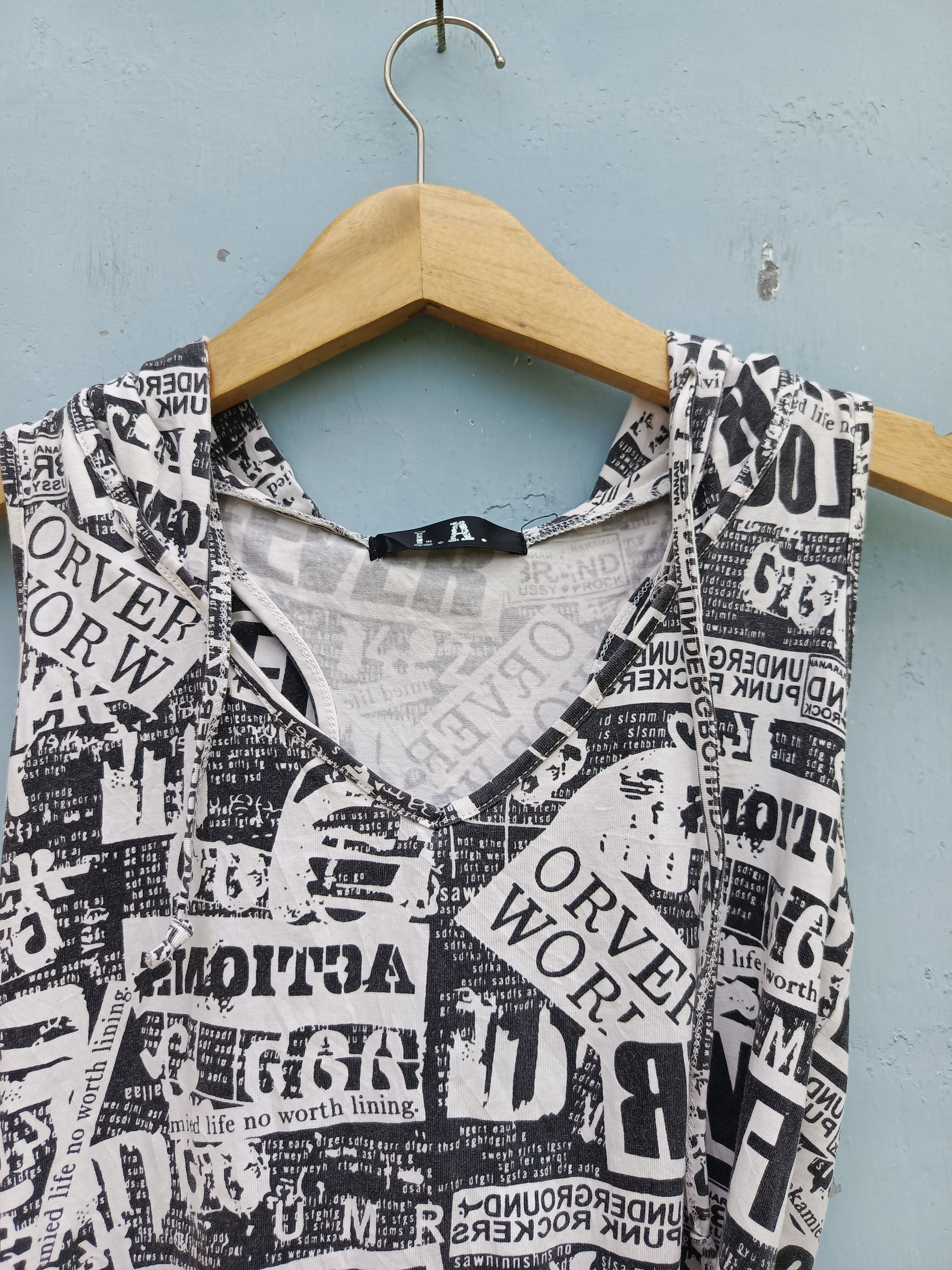 Japanese Brand L.A underground punk rockers sleeveless hoodie Size M / US 6-8 / IT 42-44 - 2 Thumbnail
