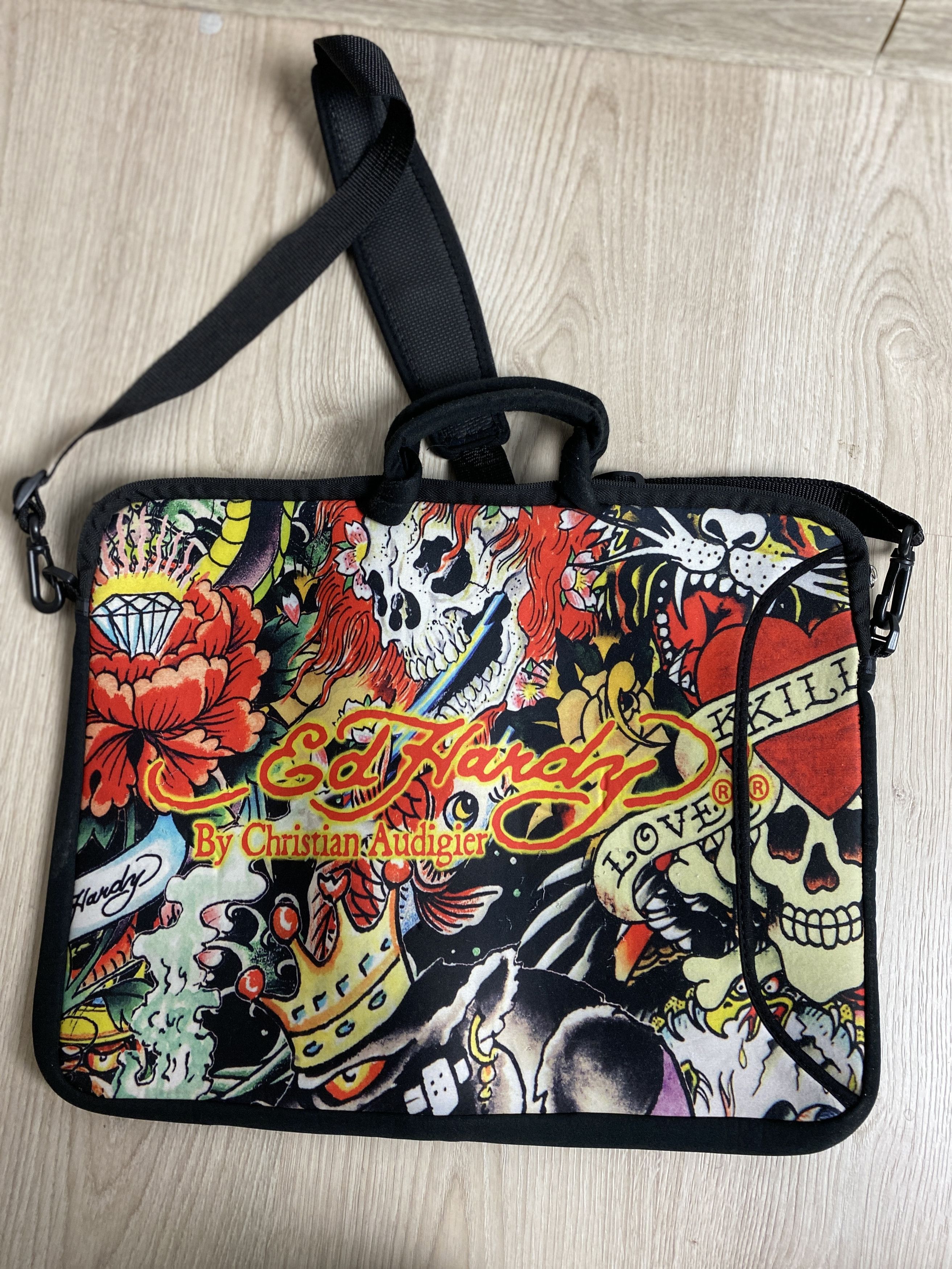 Christian Audigier × Ed Hardy Ed Hardy laptop notebook bag avant garde y2k 00s Size ONE SIZE - 3 Thumbnail