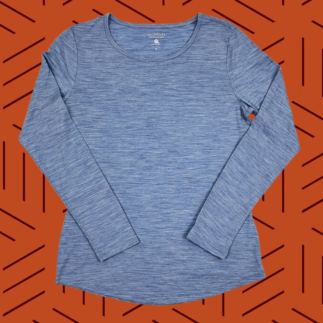 Layer 8 Seg'ments Shirt Womens M Blue 100% Merino Wool Base Layer Hiking Outdoors Shirt Womens M Blue 100% Merino Wool Base Layer Hiking Outdoors Size M / US 6-8 / IT 42-44 - 1 Thumbnail