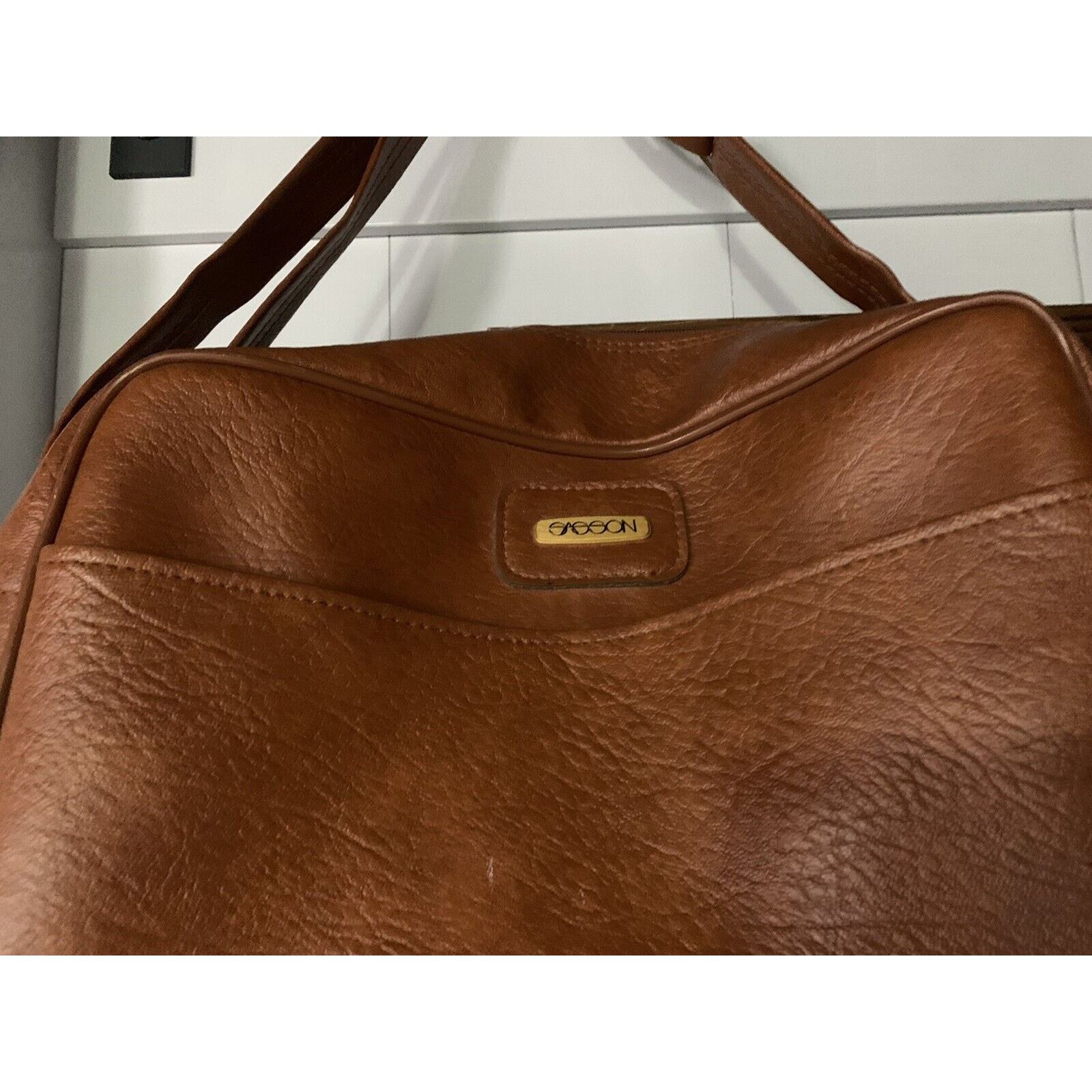 Samsonite Vintage Sasson Travel Luggage Bag Purse Bag Brand Brown Size ONE SIZE - 4 Thumbnail