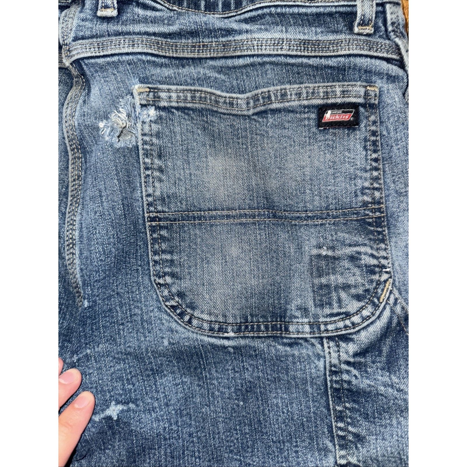 Dickies × Vintage Dickies Carpenter Jeans 38x32 Genuine Denim Distressed Paint Size US 38 / EU 54 - 10 Thumbnail