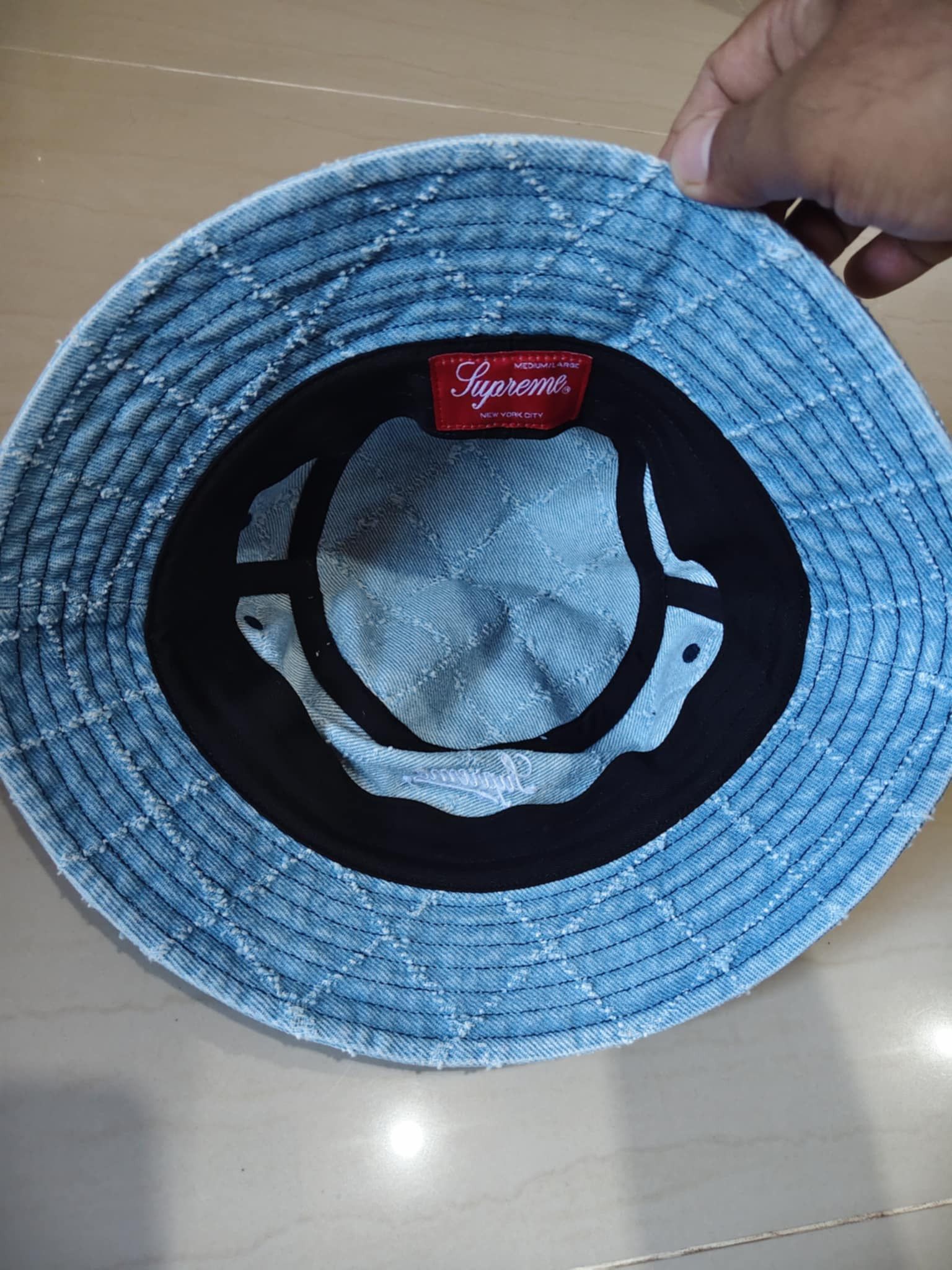 Supreme FW23 Supreme Punched Denim Crusher Blue Size ONE SIZE - 3 Thumbnail
