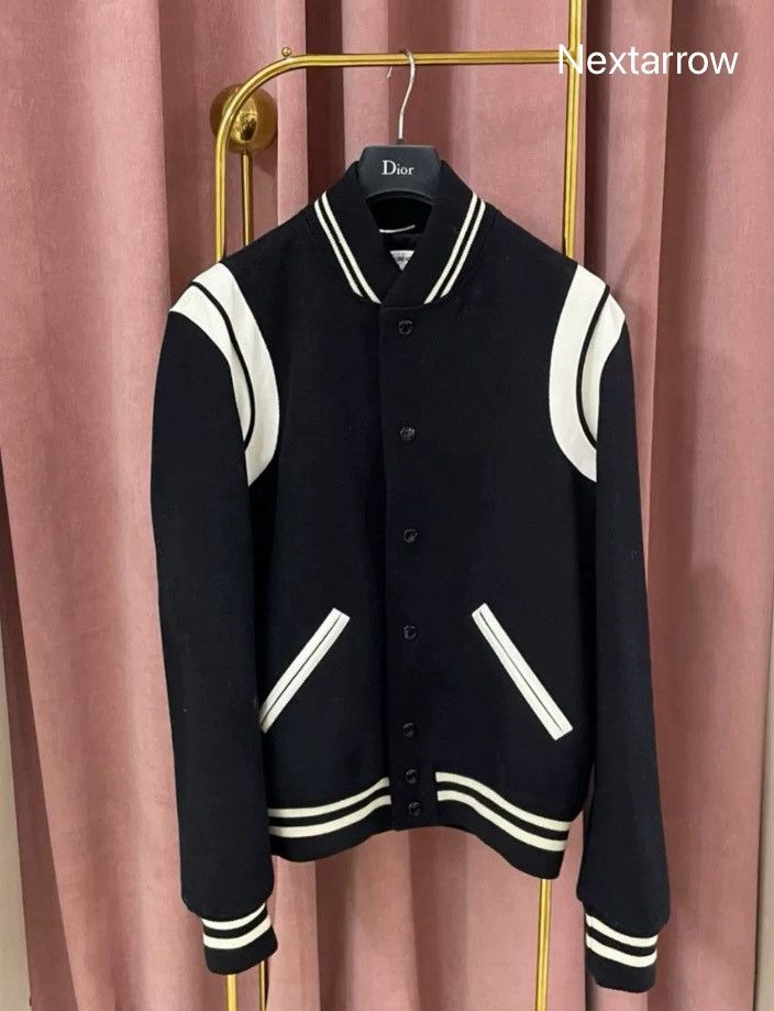 Saint Laurent Paris × Yves Saint Laurent Saint Laurent SLP Teddy baseball jersey2410-Nextarrow Size S / US 4 / IT 40 - 1 Thumbnail
