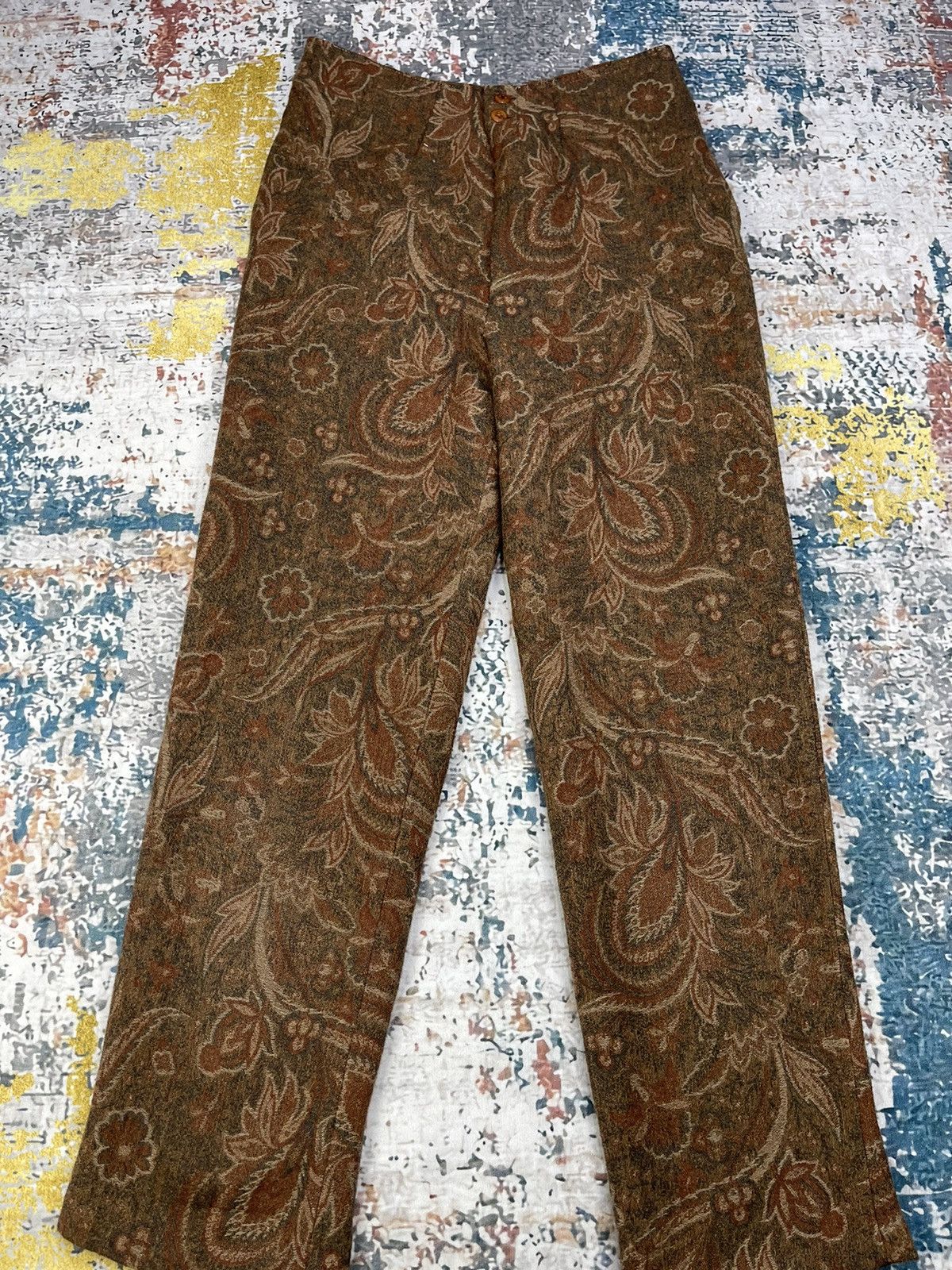 Japanese Brand Vintage Sled Paisley Bryan Pants Size 28" / US 6 / IT 42 - 4 Thumbnail