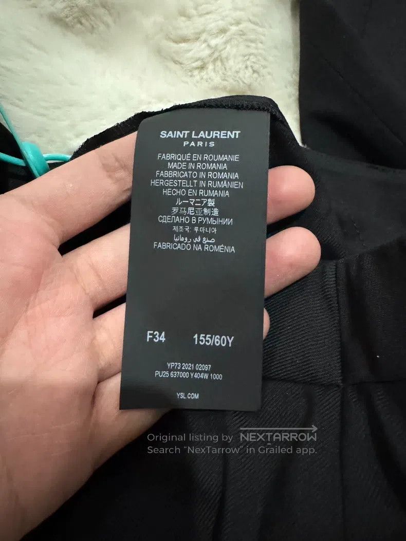 Saint Laurent Paris Saint Laurent Paris Tapered Trousers Size 34" / US 12 / IT 48 - 3 Thumbnail