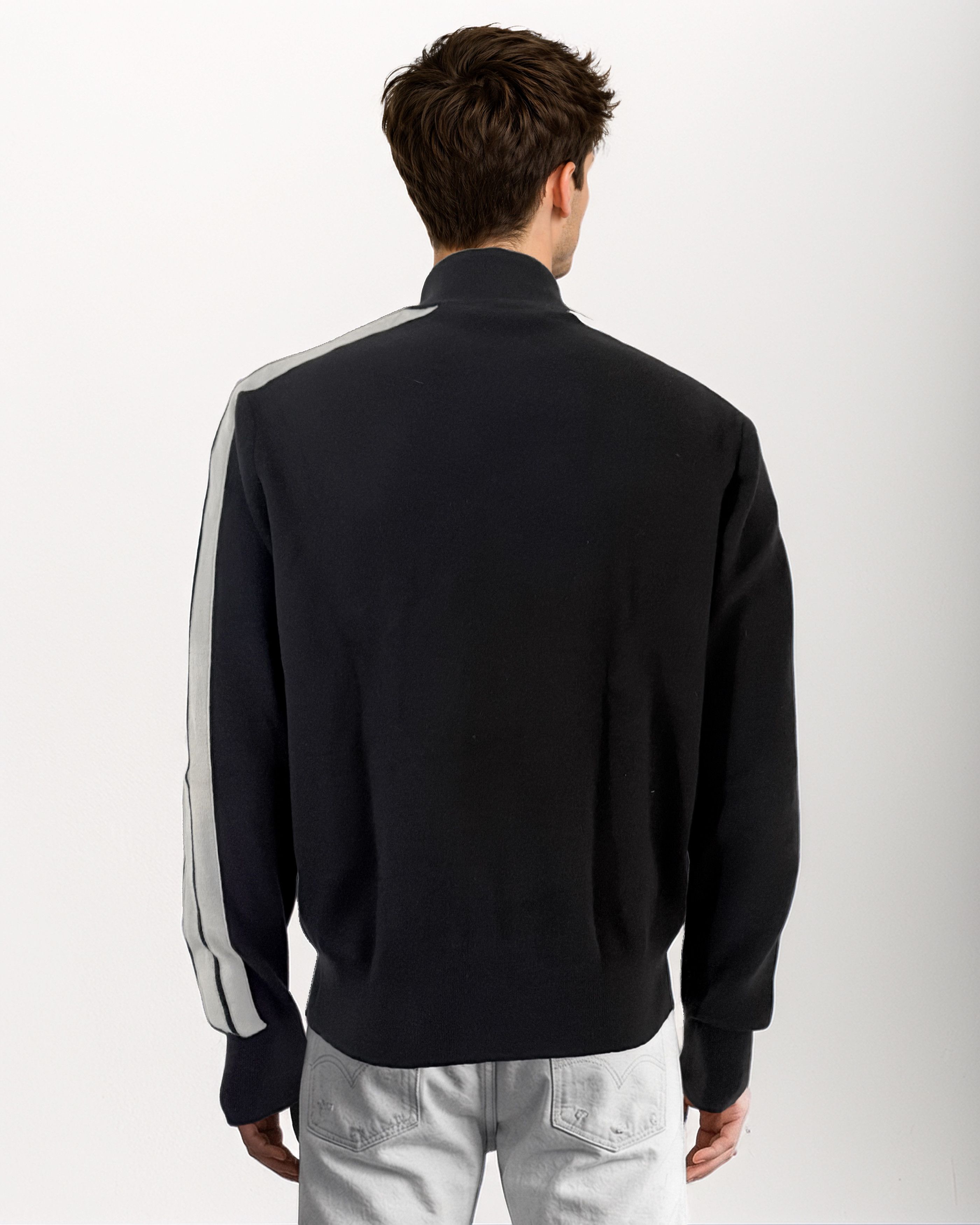 Palm Angels Pure Cashmere Sweatshirt Zipped Side Stripes Size US M / EU 48-50 / 2 - 2 Thumbnail