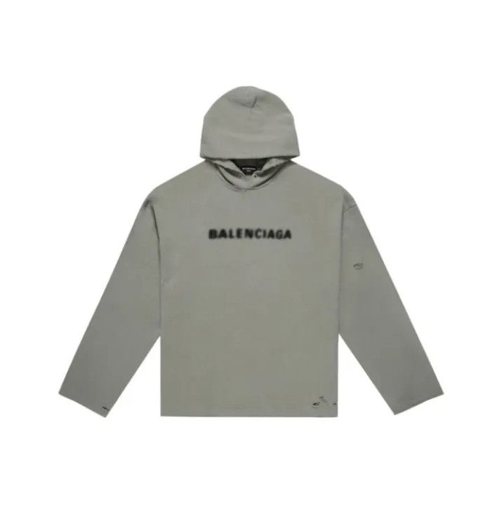 Balenciaga Balenciaga Logo Hooded Sweatshirt for Men Size US XS / EU 42 / 0 - 1 Thumbnail