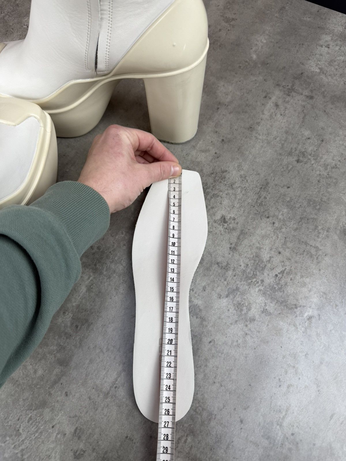 Peter Do at.kollektive x Peter Do Leather Platform Ankle Boots White Size US 10 / IT 40 - 17 Thumbnail