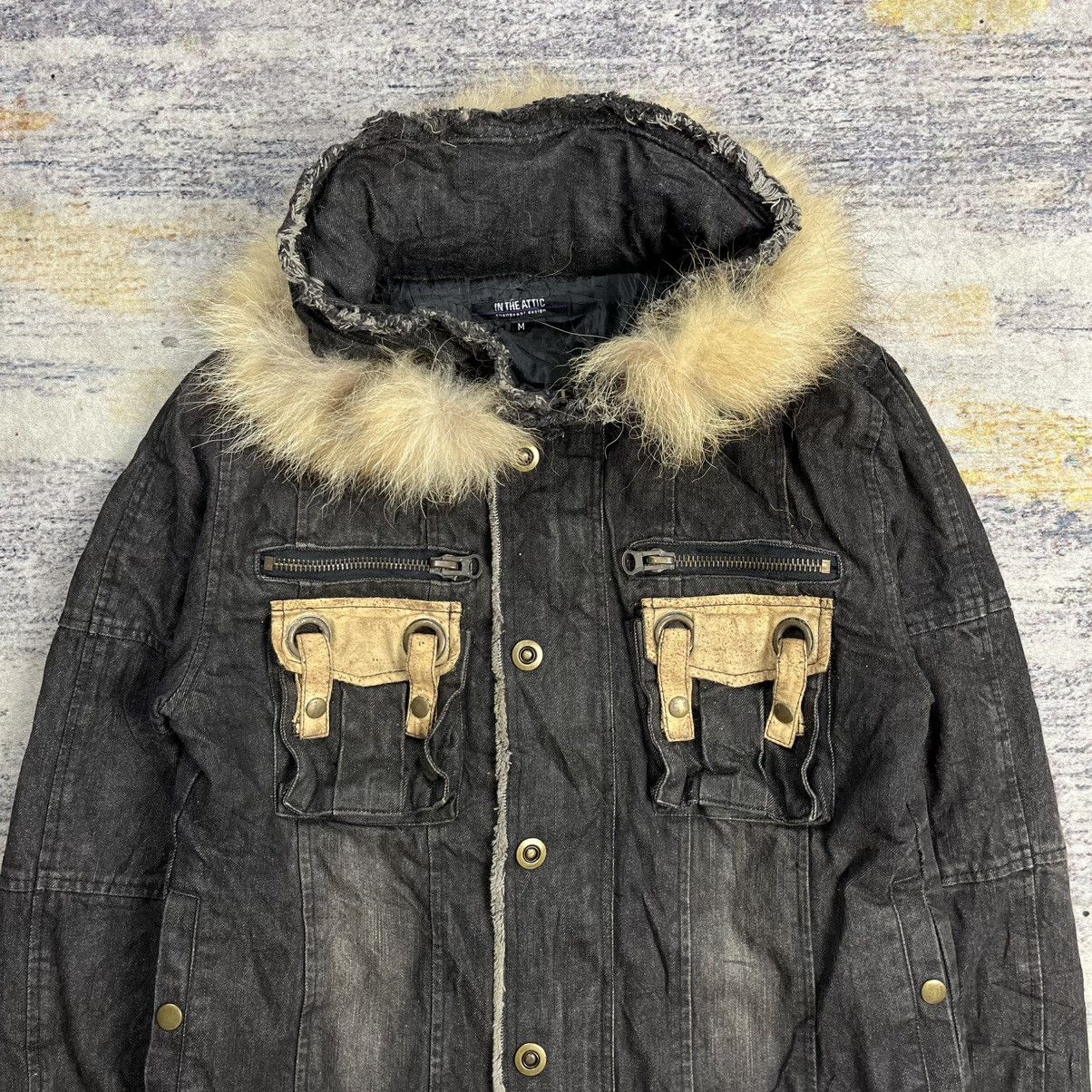 In The Attic × Japanese Brand × Le Grande Bleu (L.G.B.) In The Attic fur bono denim jacket lgb goa vkei style Size US M / EU 48-50 / 2 - 4 Thumbnail