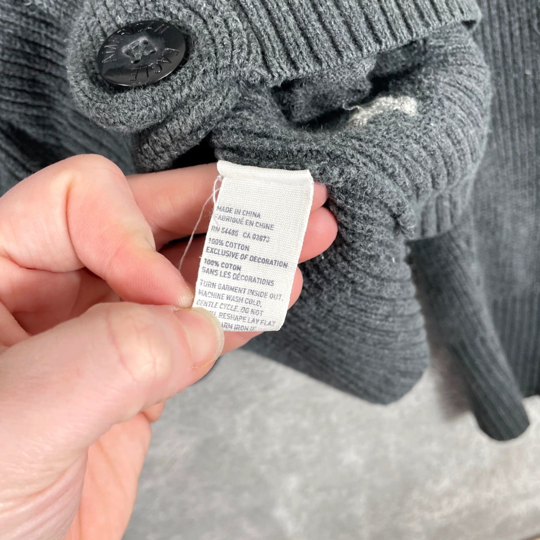 American Eagle Outfitters American Eagle Outfitters Cardigan Womens Large Gray Shawl Collar Ribbed Knit Sweater Size L / US 10 / IT 46 - 6 Thumbnail