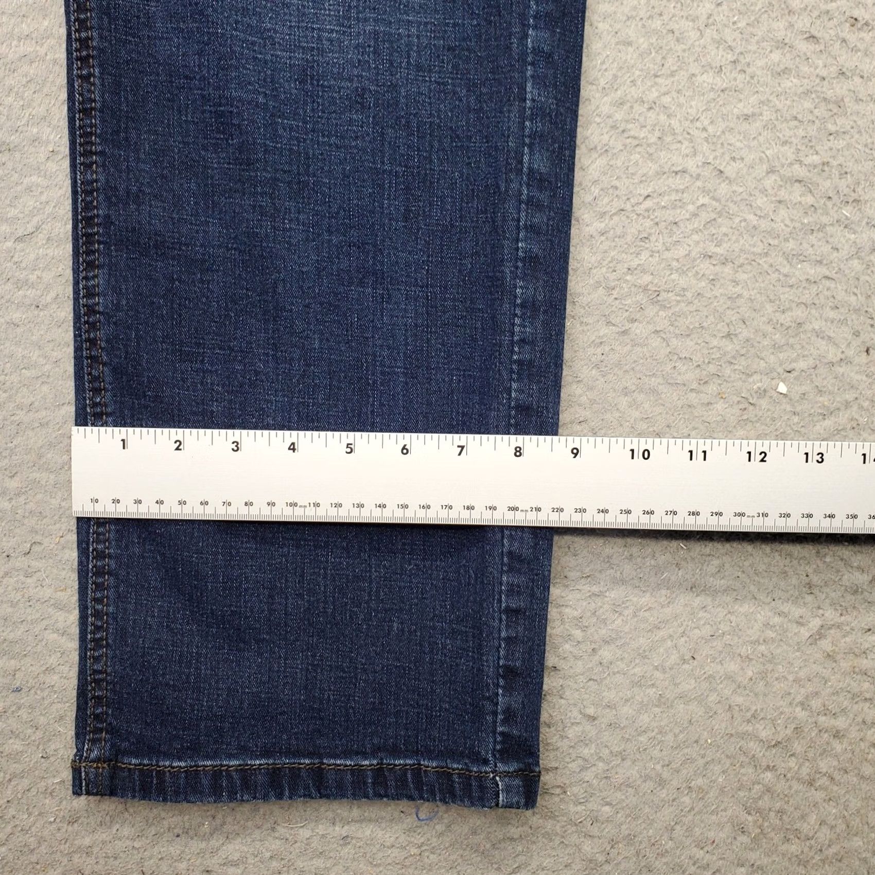 Vintage Urban Star Jeans Mens 40x32 Blue Denim Stretch Faded Double Stitch Straight Leg - Regular Size 40 Mens Blue Denim Jeans Size US 40 / EU 56 - 5 Thumbnail