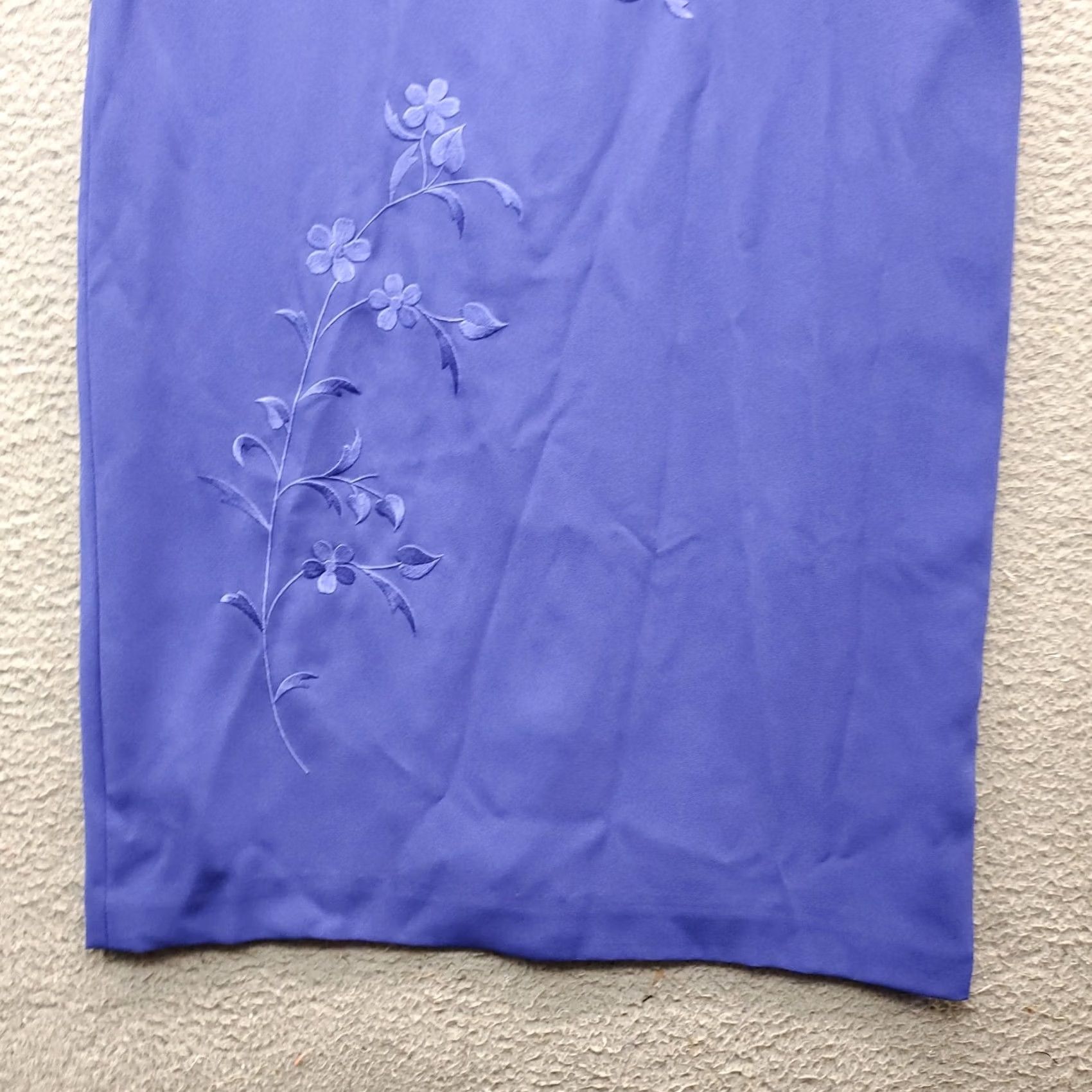Jones New York Jones New York Womens Size 14 Blue Floral Embroidered Back Zip Sheath Dress Size XL / US 12-14 / IT 48-50 - 3 Thumbnail