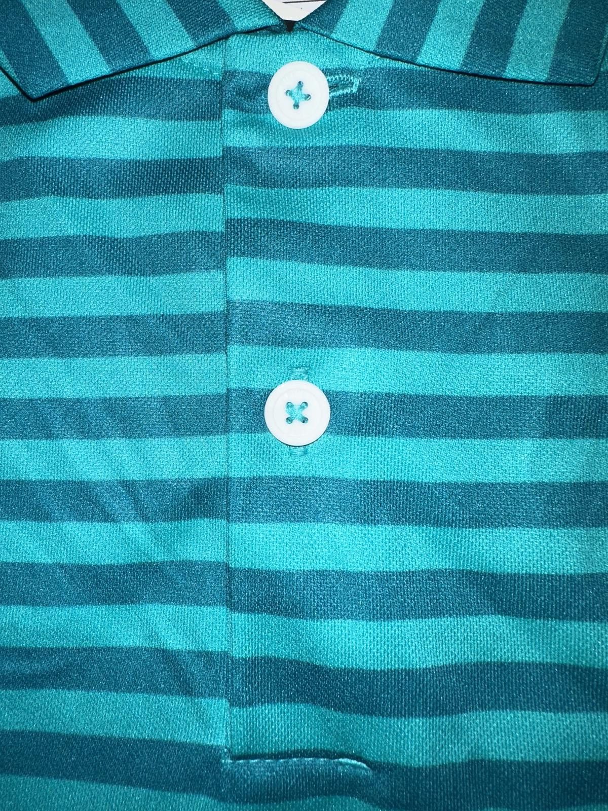 Nike Nike Men's Dry Essential Teal Stripe Golf Polo Shirt Sample Size US M / EU 48-50 / 2 - 3 Thumbnail