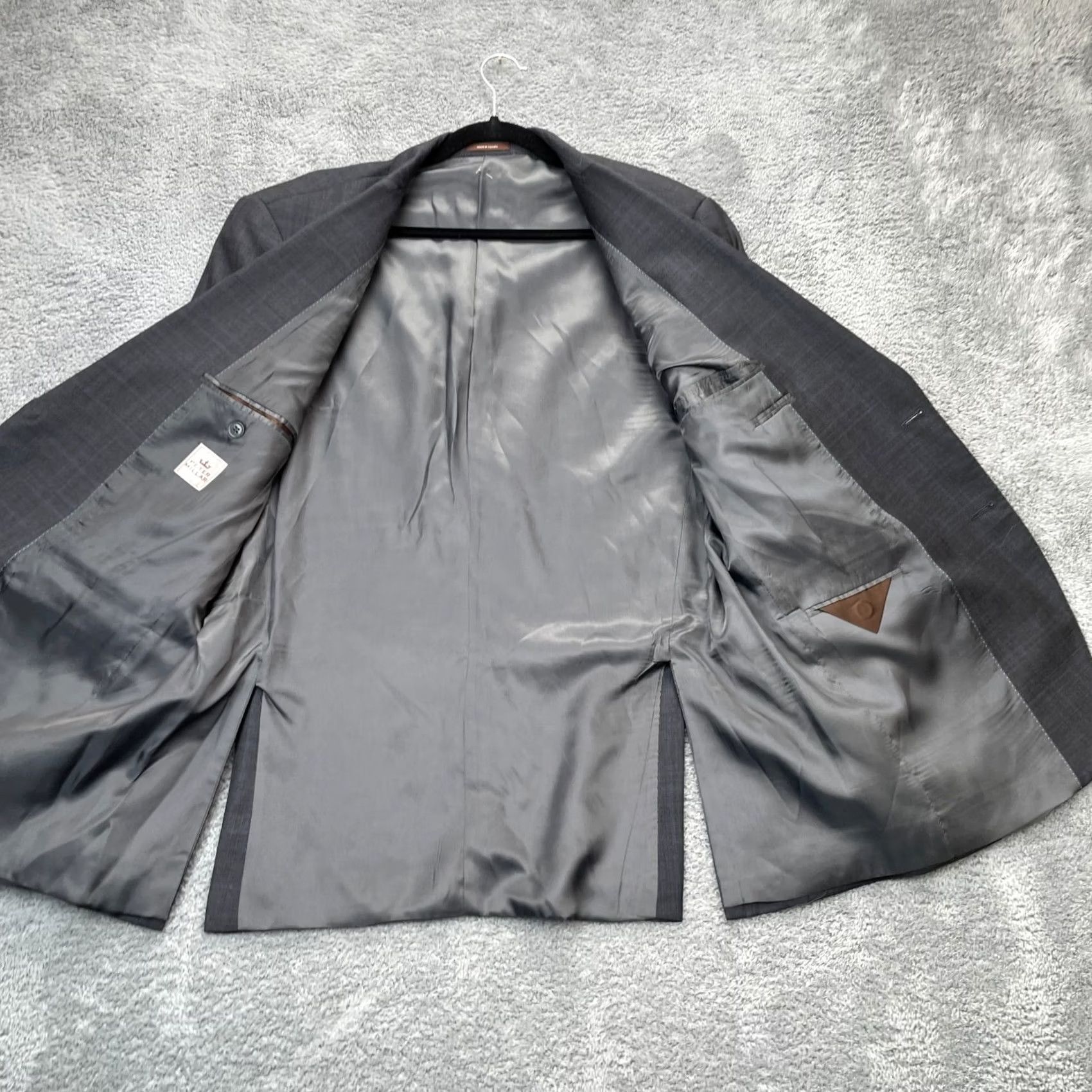 Peter Millar Peter Millar Gray Pinstripe Wool Blazer Coat Jacket Mens 44 Tall Single Breasted Size 44R - 3 Thumbnail