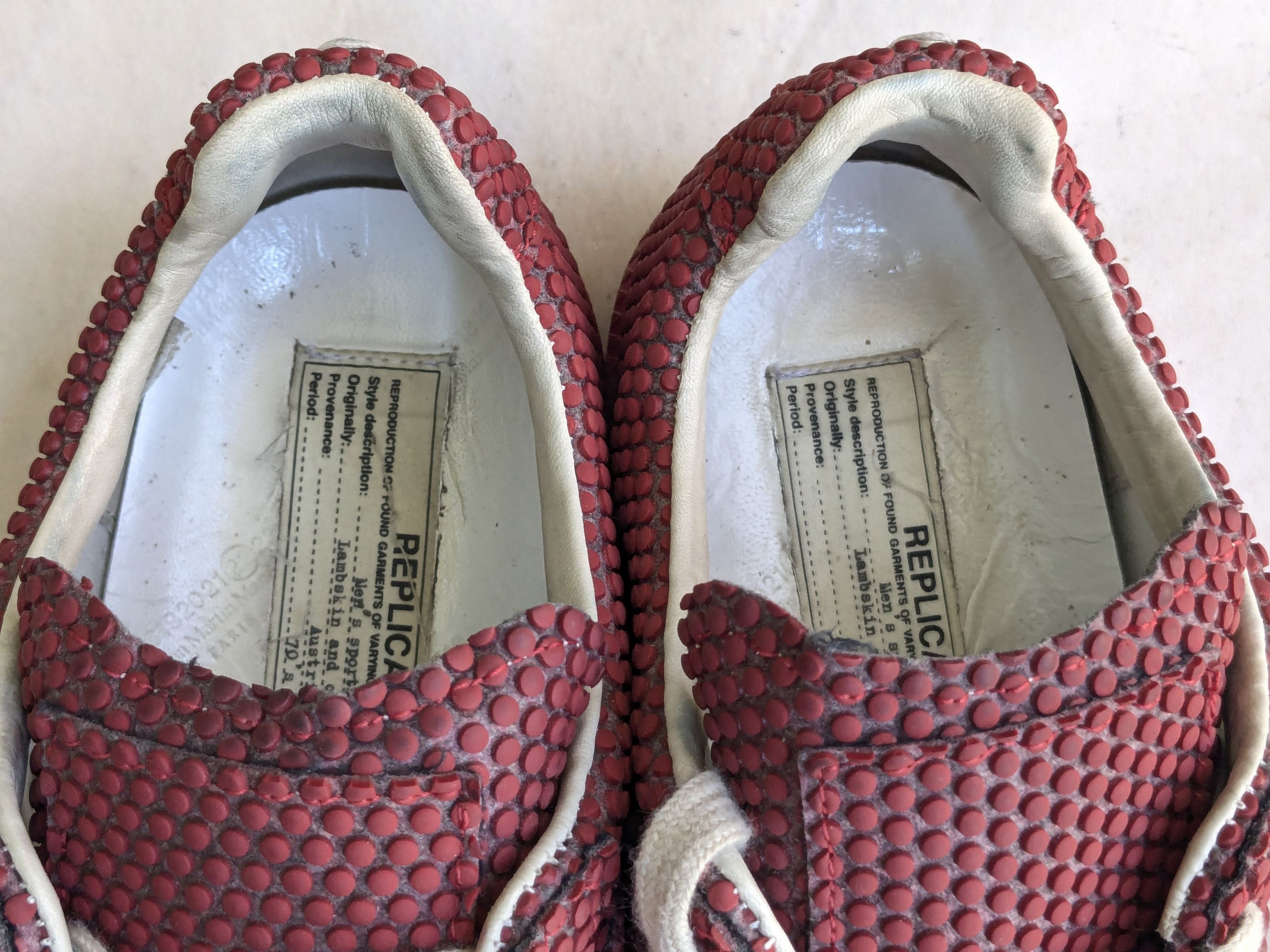 Maison Margiela Maison Margiela GAT Replica Red 8.5 41.5 Low Tops Size US 8.5 / EU 41-42 - 4 Thumbnail