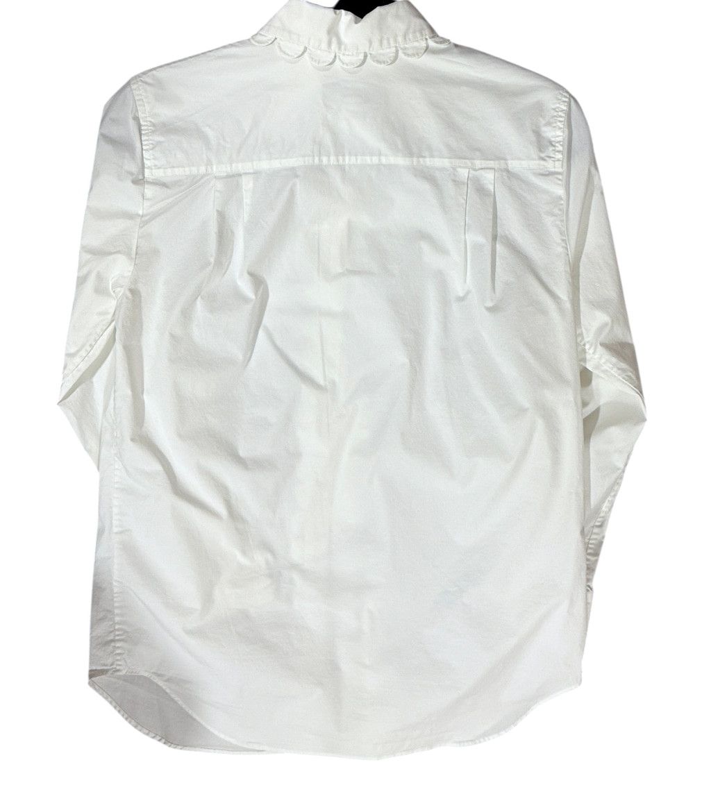 Burberry Burberry White Shirt Scalloped Shirt, size 2 Size XS / US 0-2 / IT 36-38 - 4 Thumbnail