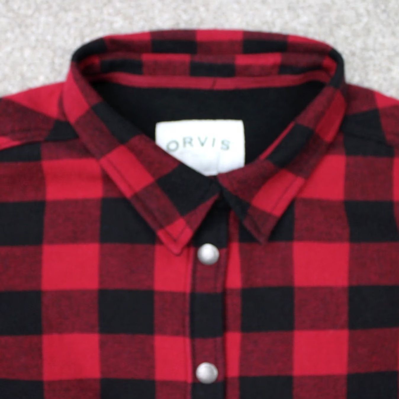 Orvis Orvis Pinnacle Shacket Womens 2XL Red/Black Buffalo Plaid L/S Shirt Size XXL / US 16-18 / IT 52-54 - 4 Thumbnail